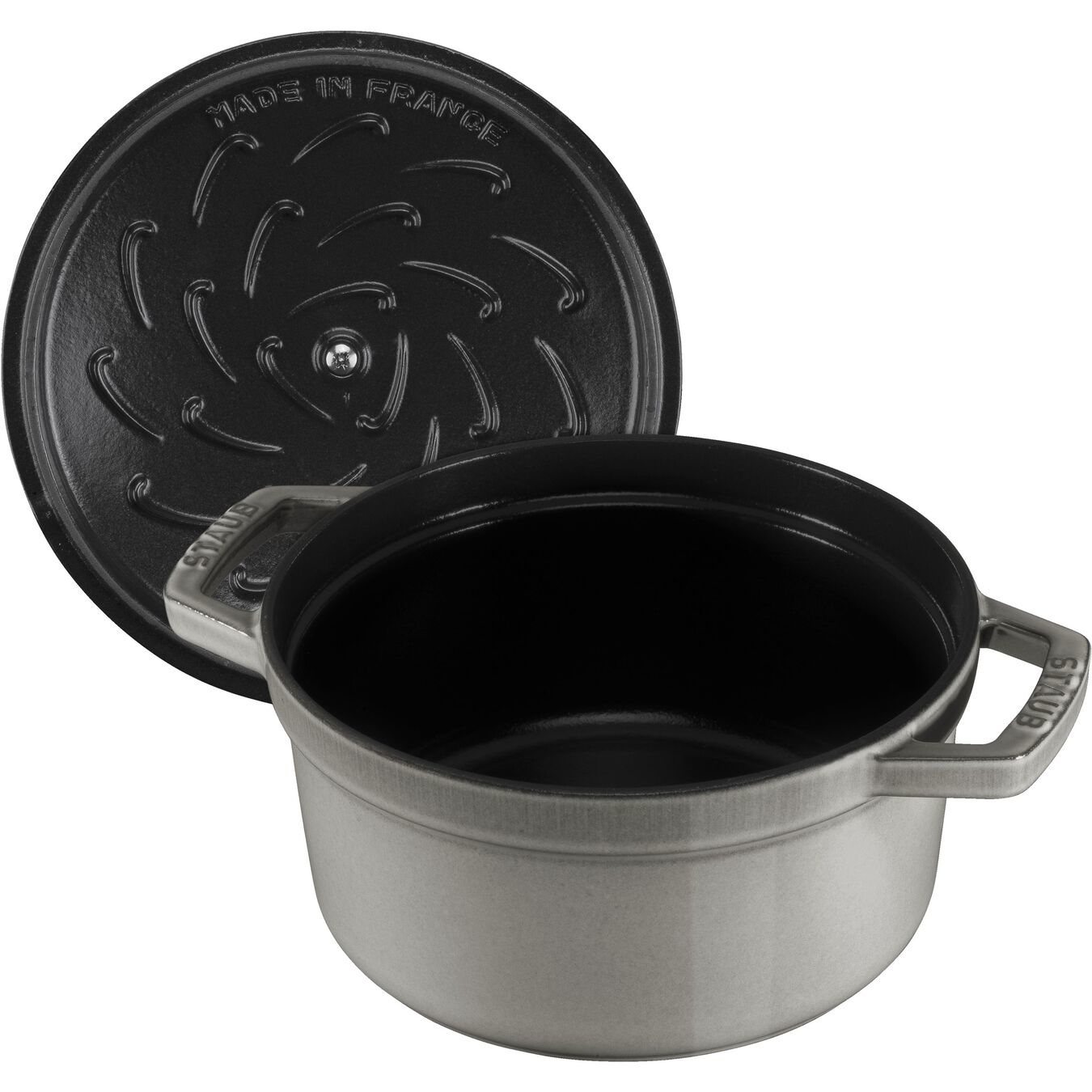 Ronde Cocotte STAUB 1102618 Grafietgrijs 26cm