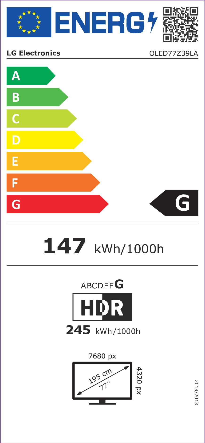 OLED TV LG OLED77Z39LA 8K