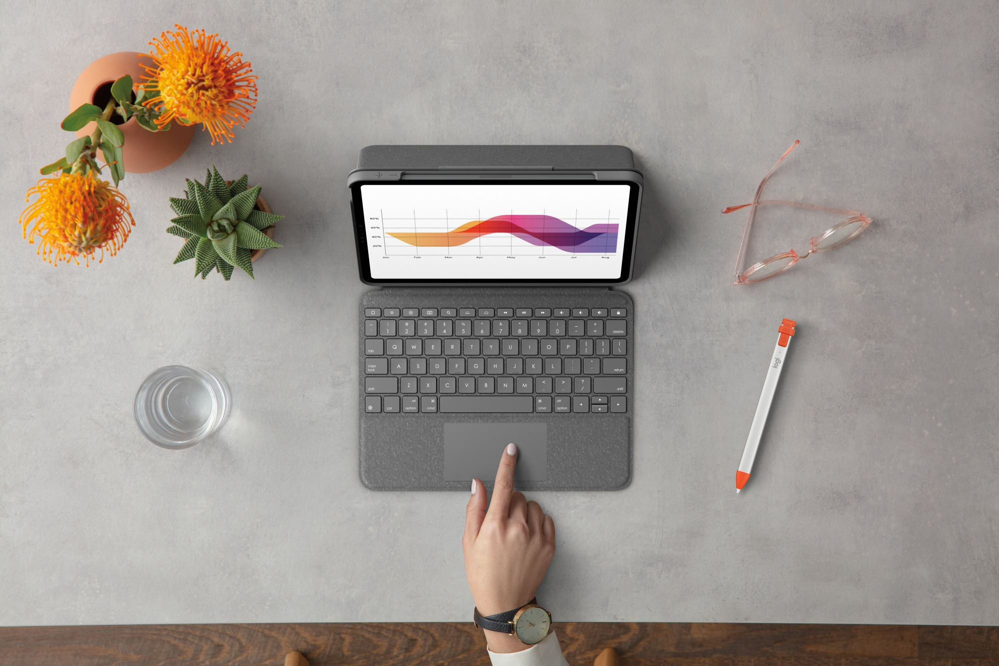 Keyboard LOGITECH FOLIO Touch iPadAir '20-22 / Pro '18-22