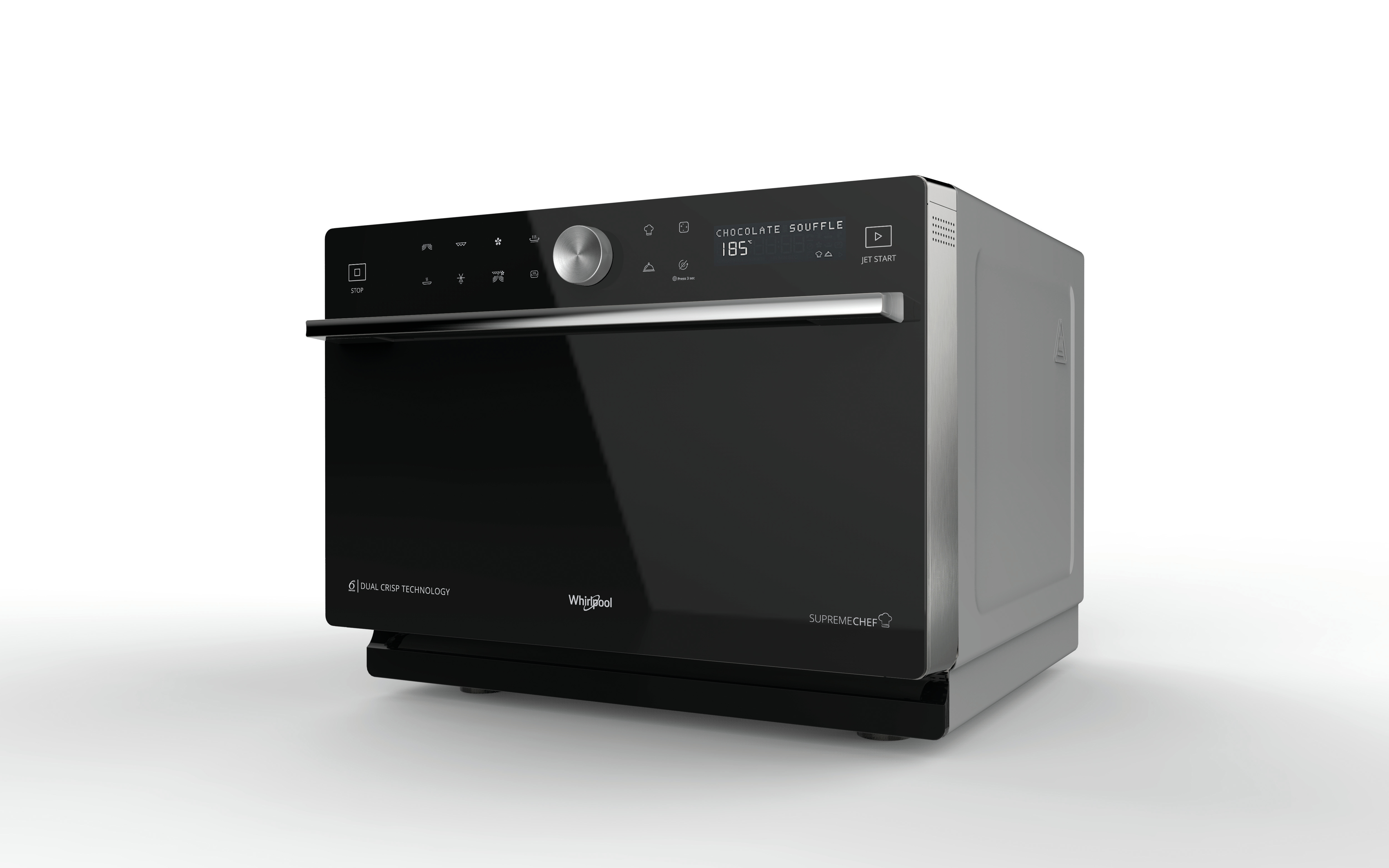 Whirlpool MWP 3391 SB Aanrecht Combinatiemagnetron 33 l 1000 W Zwart, Zilver