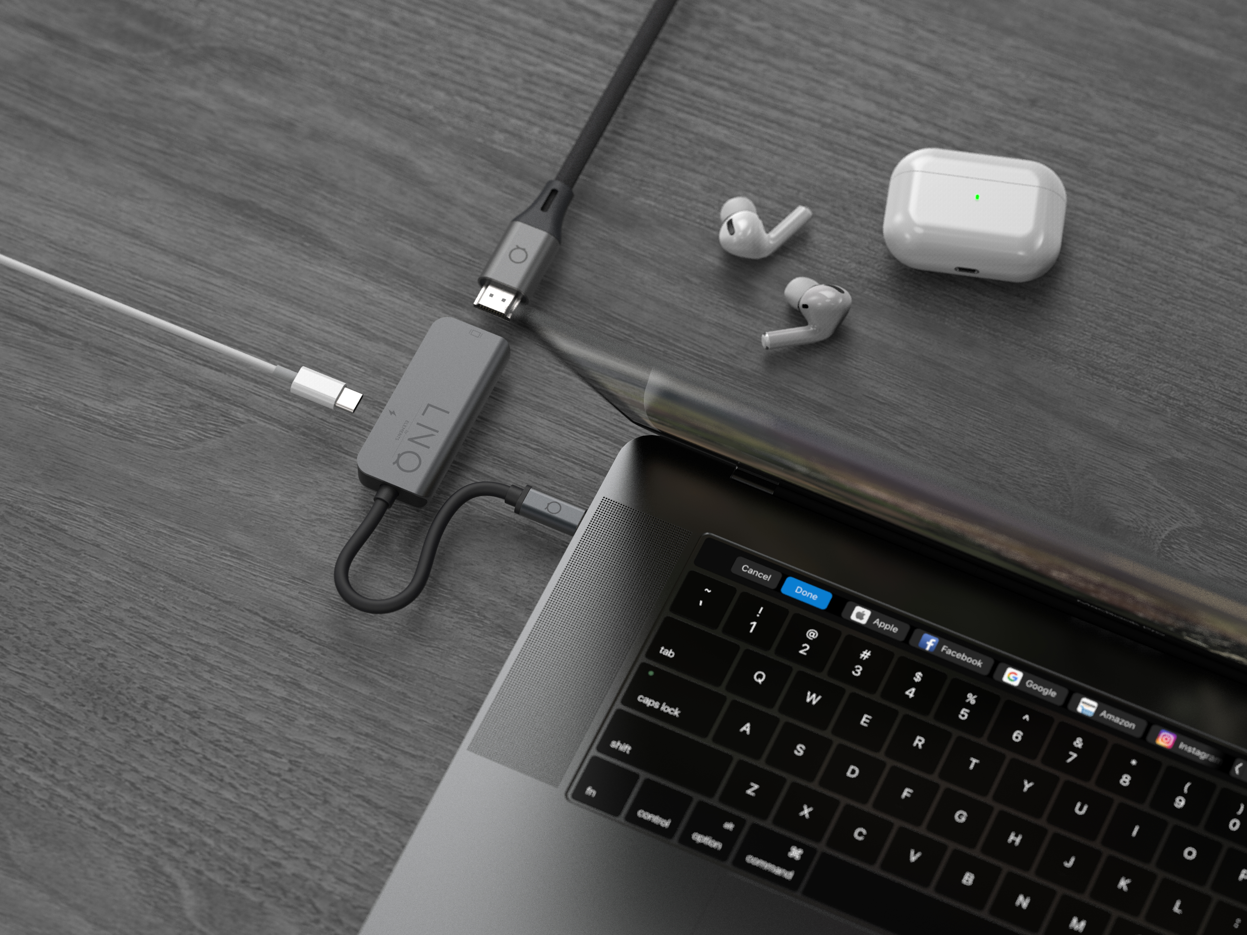 Linq 2 in 1 USB-C Hub, HDMI 4K/60Hz + USB-C 100W