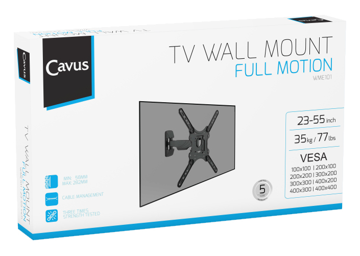 Muurbeugel Cavus WME101 enkele arm 23"-55"
