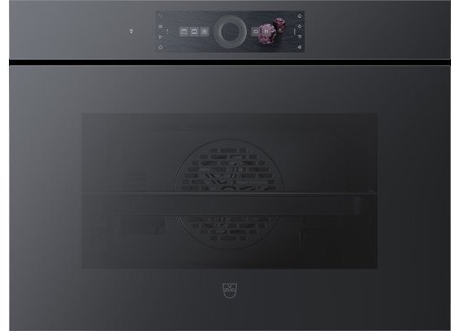 Oven BI VZUG Combair V600 45P, Pyrolyse, zwart spiegelglas