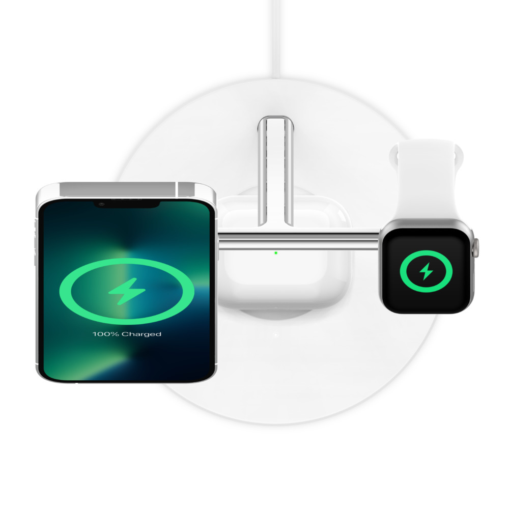 BELKIN Boost Charge Pro MagSafe 3-in-1 Wireless Stand White
