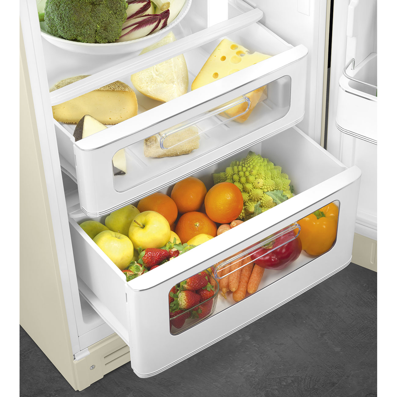 Smeg FAB30RCR5 koel-vriescombinatie Vrijstaand 294 l D Crème