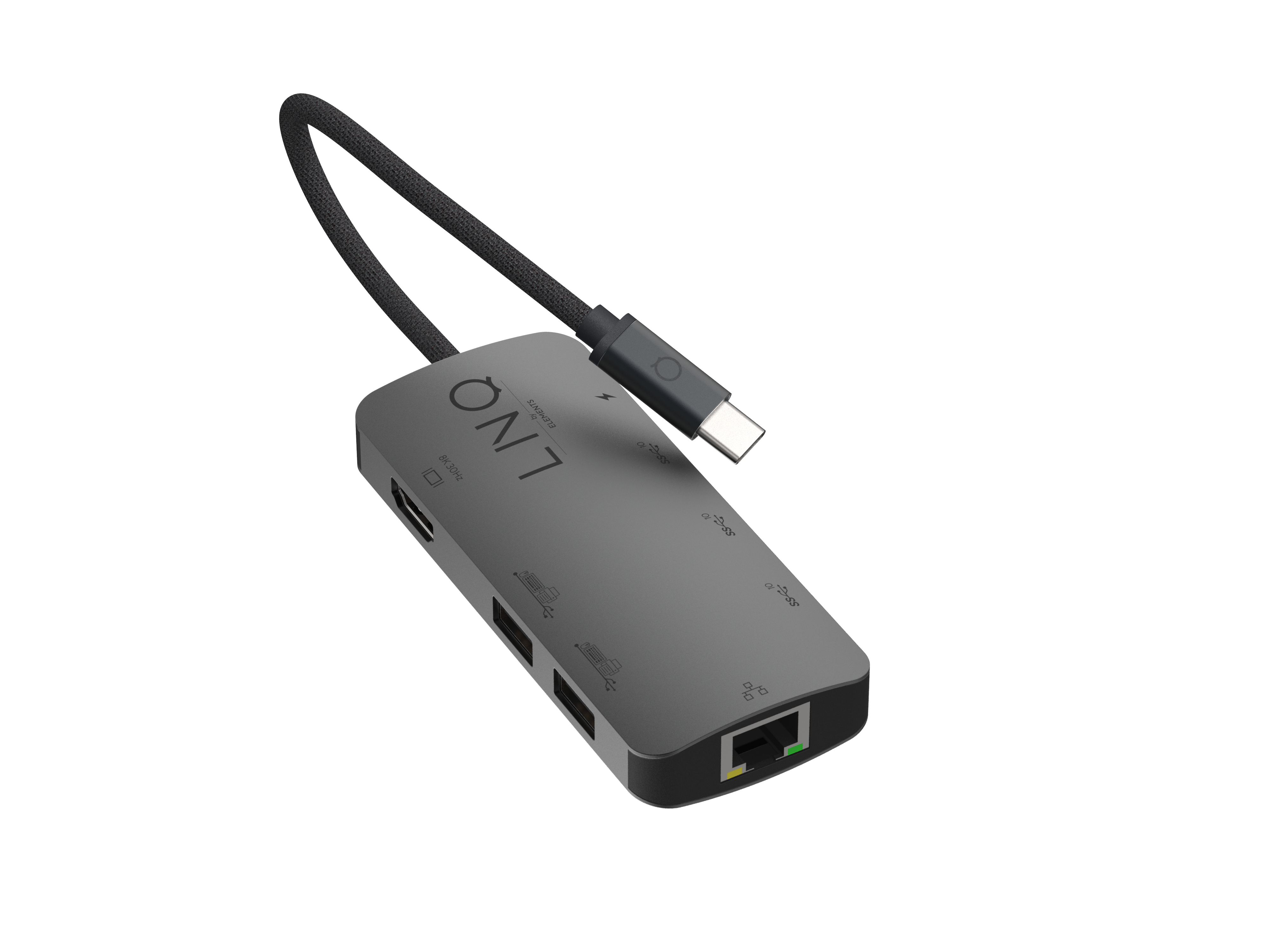 Linq byELEMENTS 8-in1 Pro 8K HDMI + 2x USB-C (1x 100W) + 2x USB-A 3.2 + 2x USB 2.0 + Ethernet