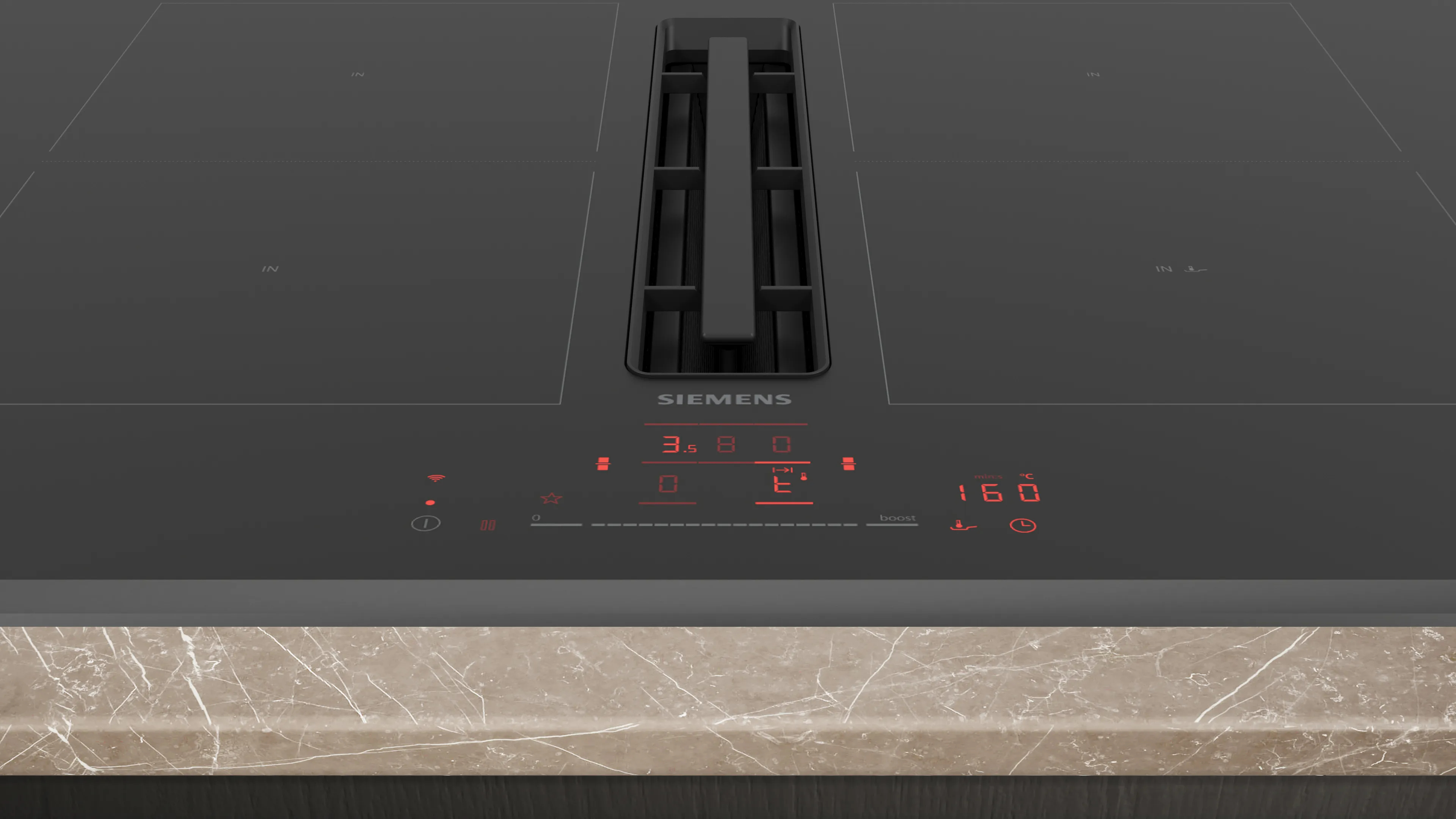 Siemens iQ500 ED851HQ26M plaque Noir Intégré 80 cm Plaque avec zone à induction 4 zone(s)
