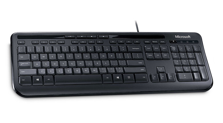Microsoft Wired Keyboard 600 toetsenbord Kantoor USB QWERTY Amerikaans Engels Zwart