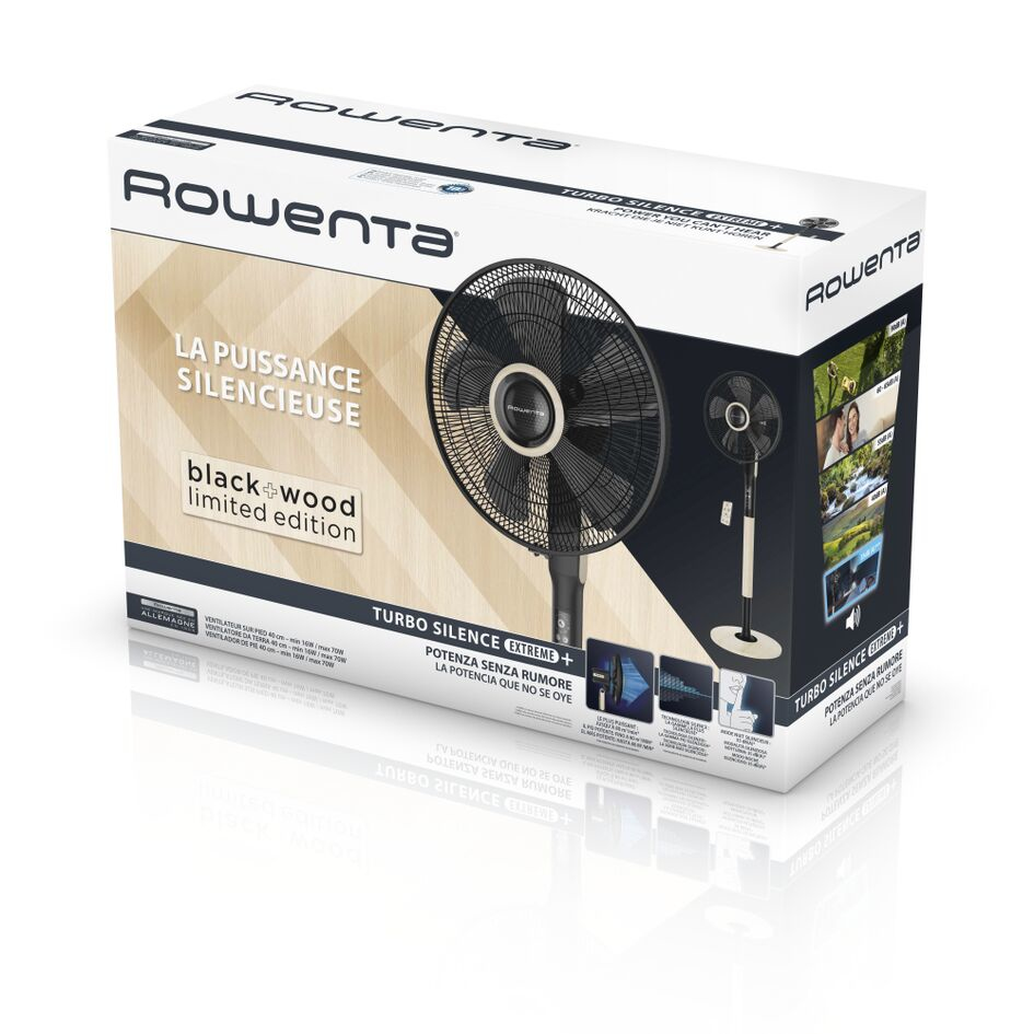 Rowenta Turbo Silence Extreme+ VU5880 Noir, Bois