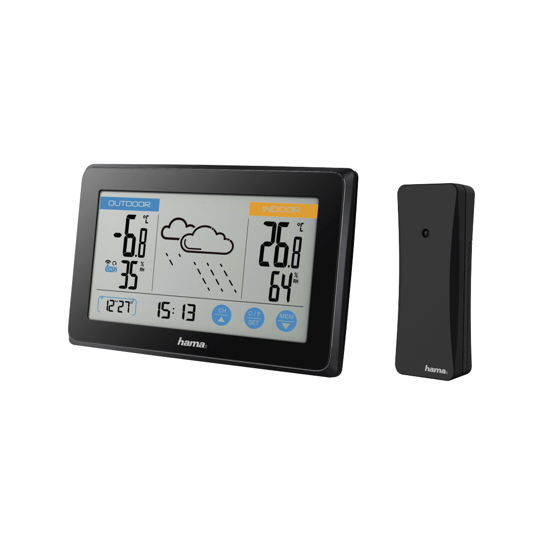 Hama Weerstation "Touch", zwart