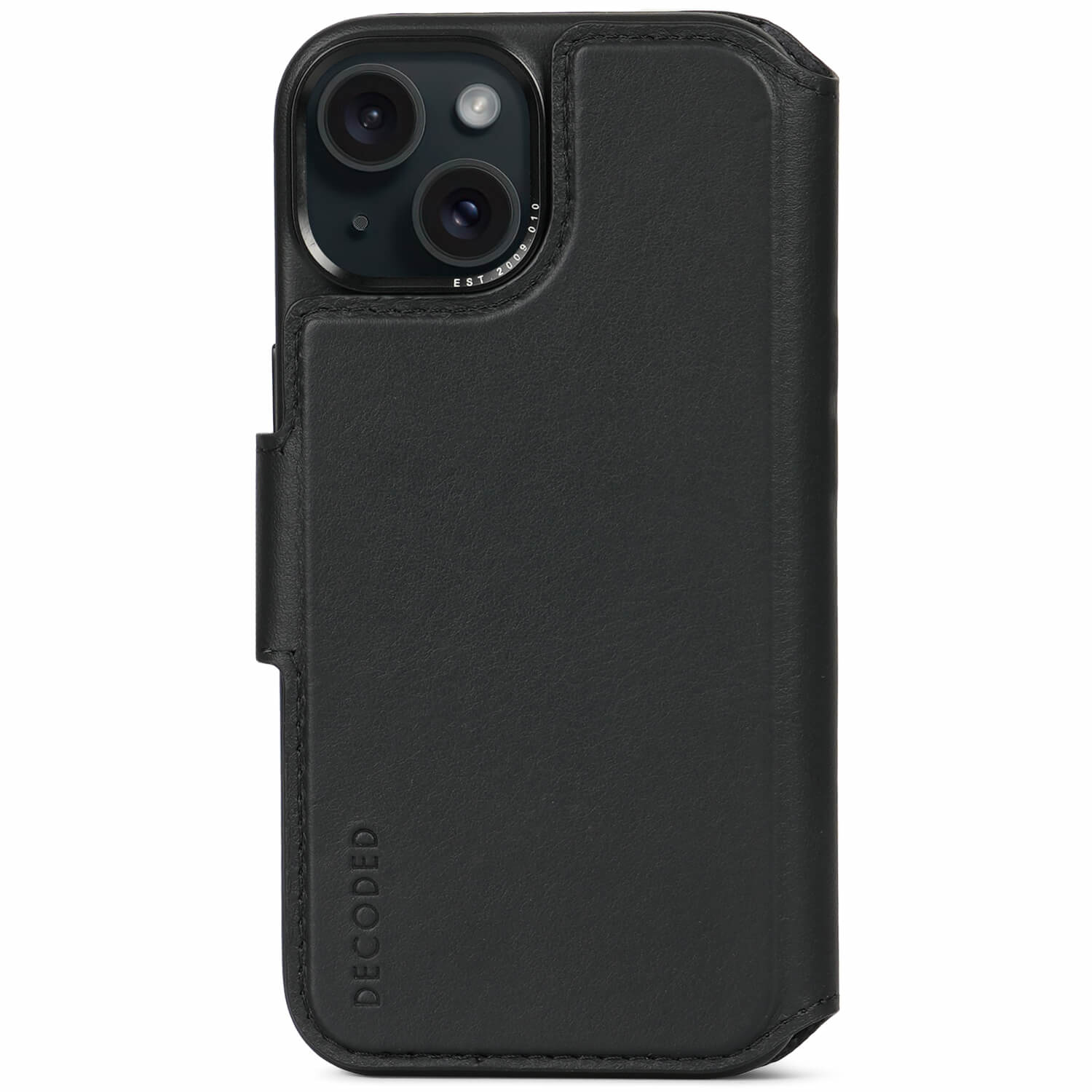 Tas DECODED Leather Detachable Wallet iPhone 16e/15/14/13 Black