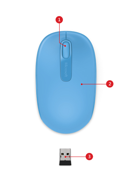Draadloze Muis Microsoft Efr Magenta Pink U7Z-00065