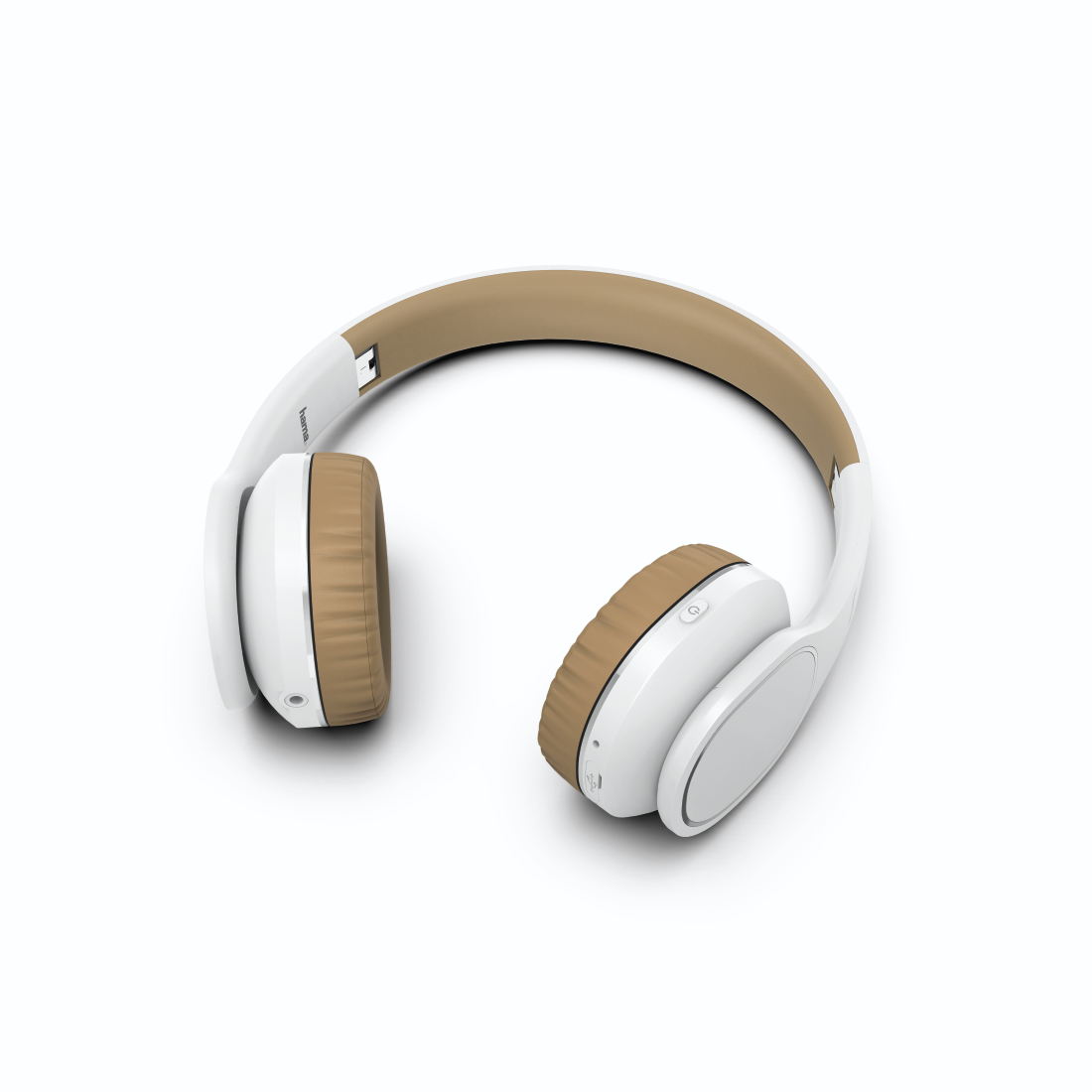 Hoofdtelefoon HAMA On-ear wit/beige