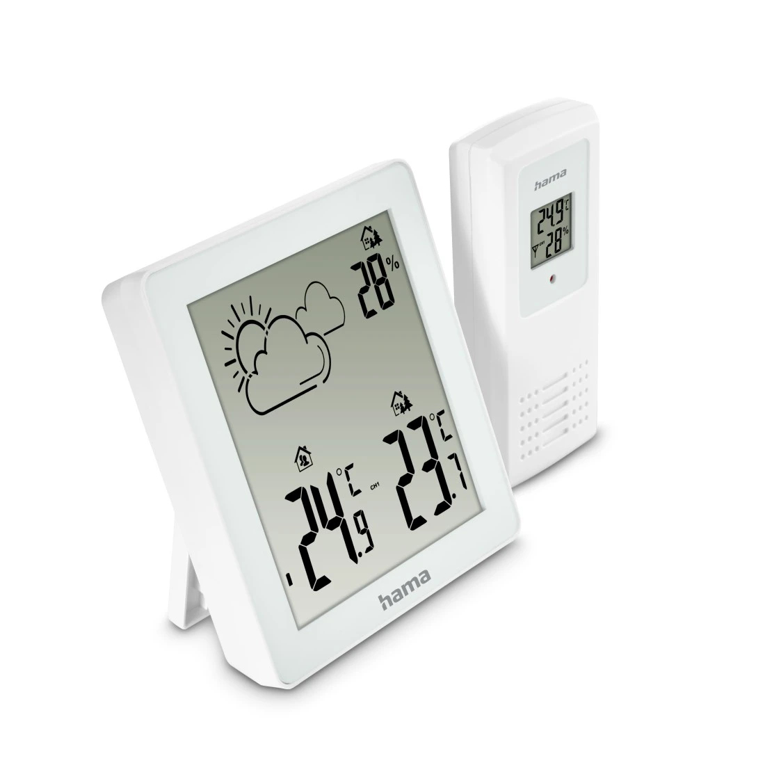 Hama Weerstation Zakynthos, thermometer, hygrometer, met buitensensor, wit
