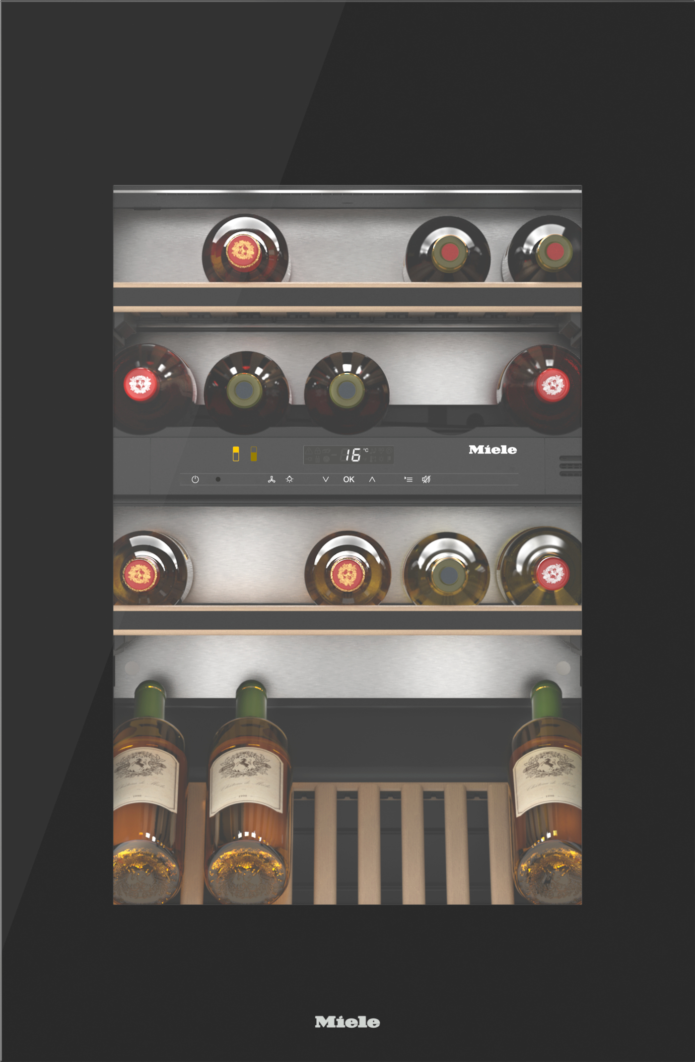 Miele 12364280 refroidisseur à vin Refroidisseur de vin compresseur Intégré Noir 33 bouteille(s)