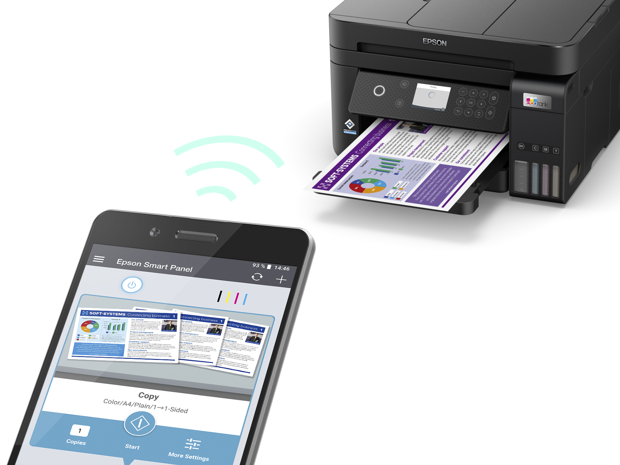 Printer Inkjet EPSON Ecotank ET-3850 AIO Kleur A4