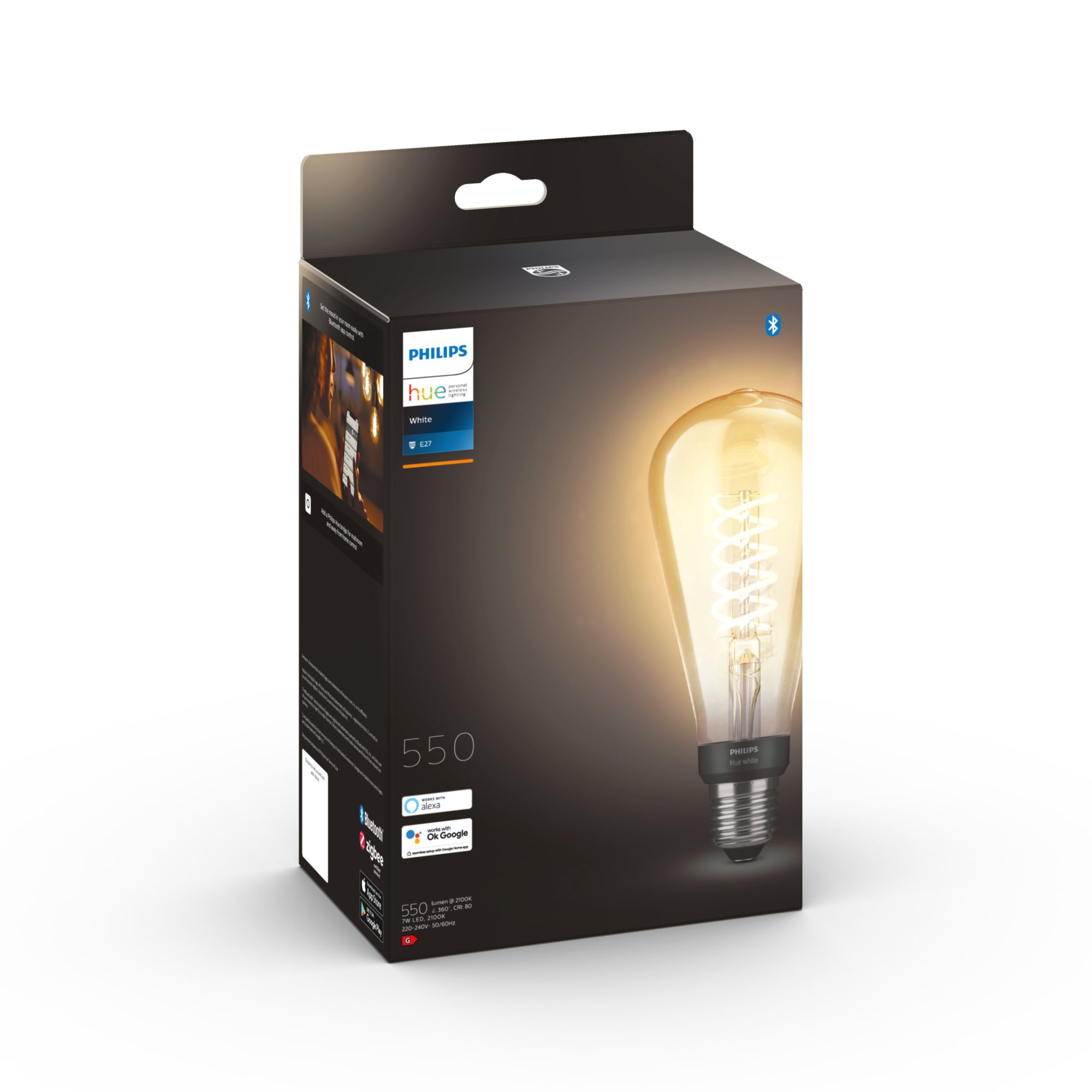 Lamp PHILIPS HUE Filament White E27 ST72