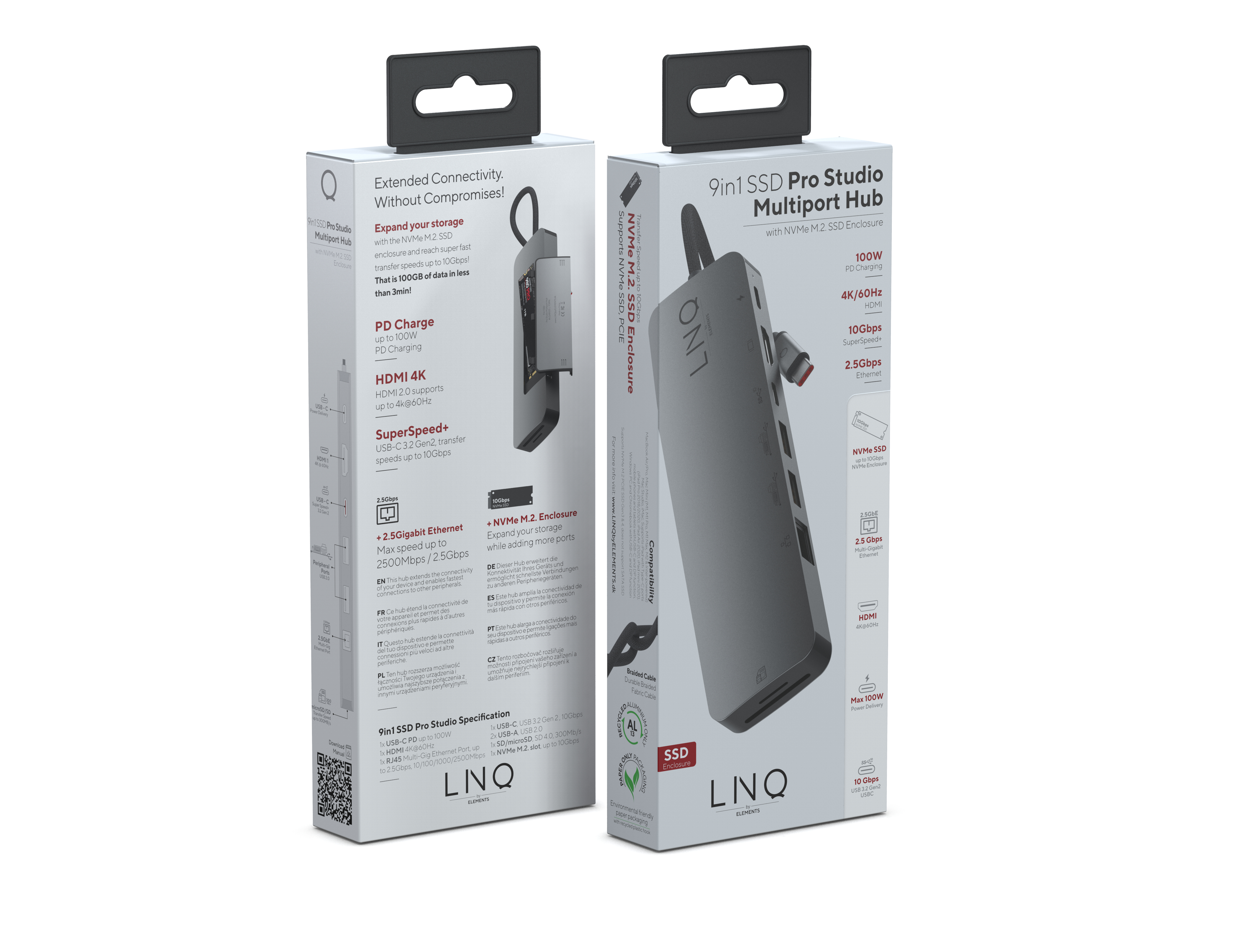 Linq byELEMENTS 9 in 1 Pro SSD Hub