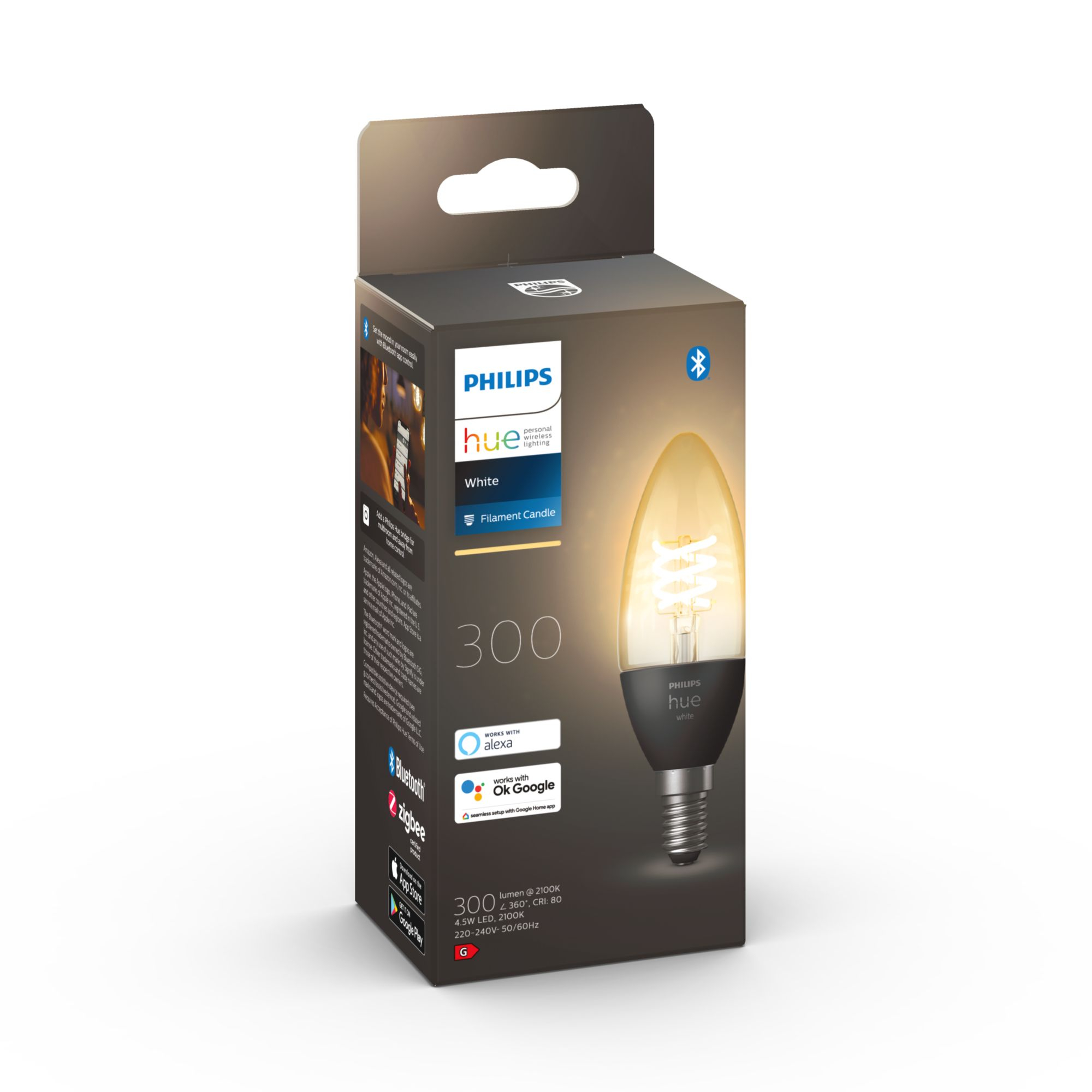 Lamp PHILIPS HUE Filament White E14
