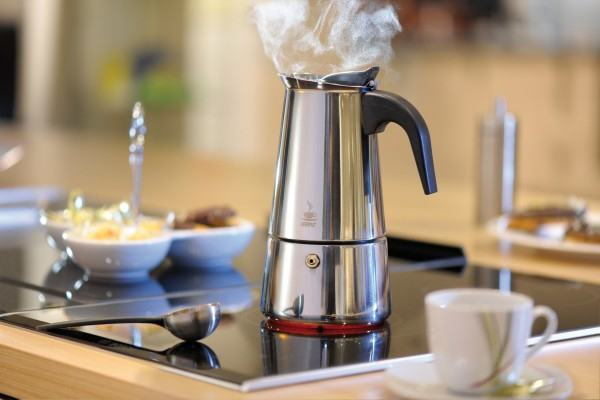 Espressokoker GEFU 60.GF16150 Emilio / Inox / 4 Kopjes