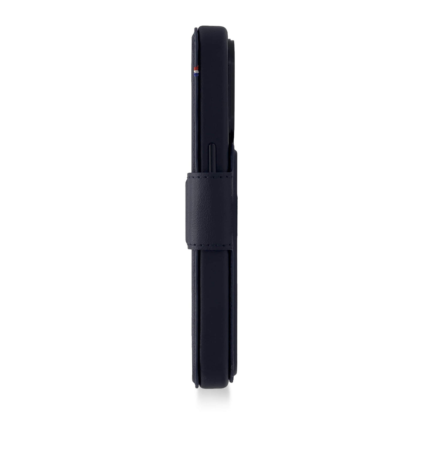 Decoded iPhone 14 Pro Max, housse wallet amovible cuir, bleu acier