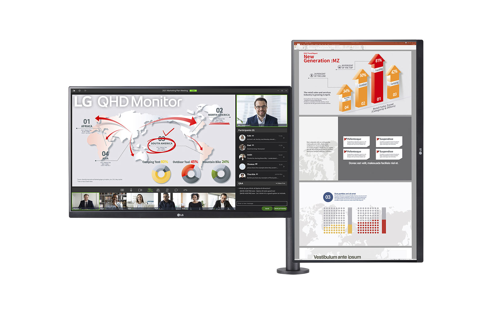 Monitor LG 27QP88DP-BS.AEU Dual QHD 16:9 75Hz Zwart
