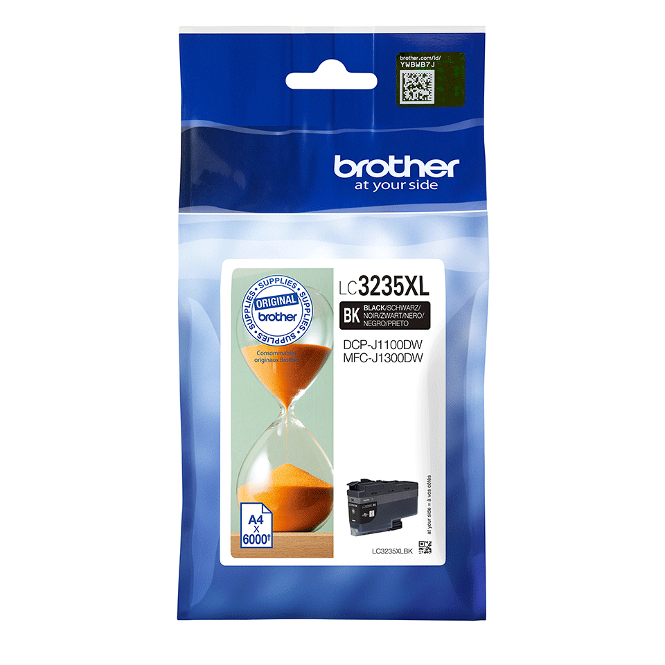 Inktpatroon BROTHER LC3235XLBK Zwart 6000 pg's