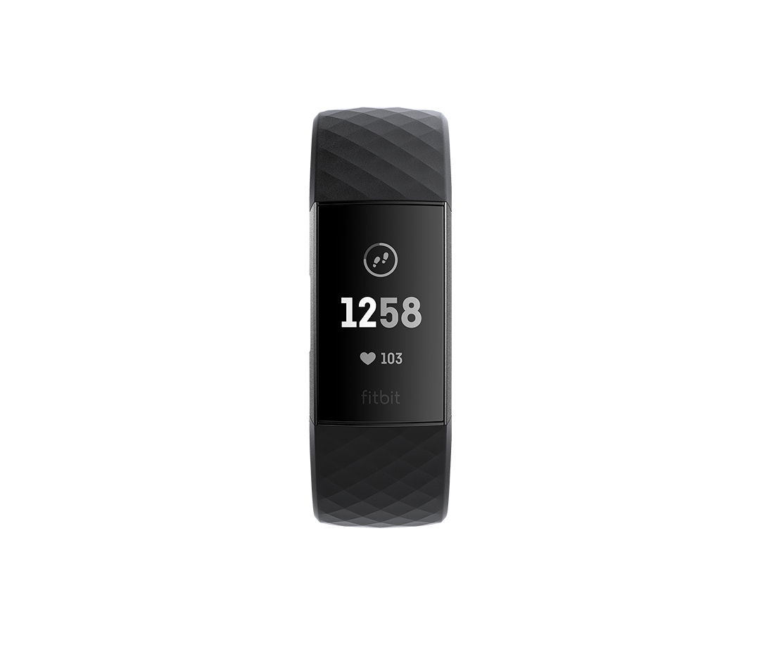 Fitbit Charge 3 OLED Polsband activiteitentracker Zwart, Grafiet