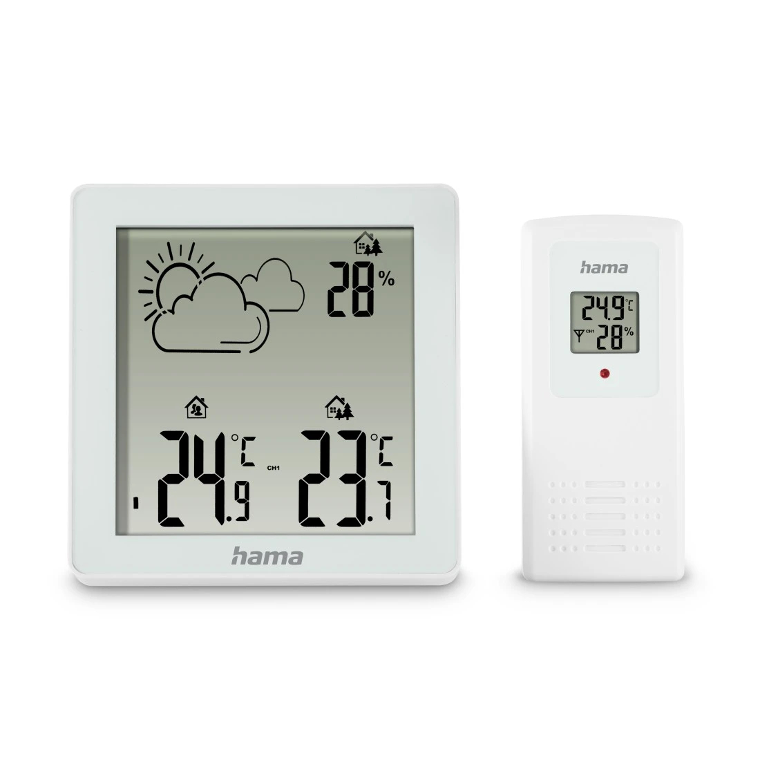 Hama Weerstation Zakynthos, thermometer, hygrometer, met buitensensor, wit