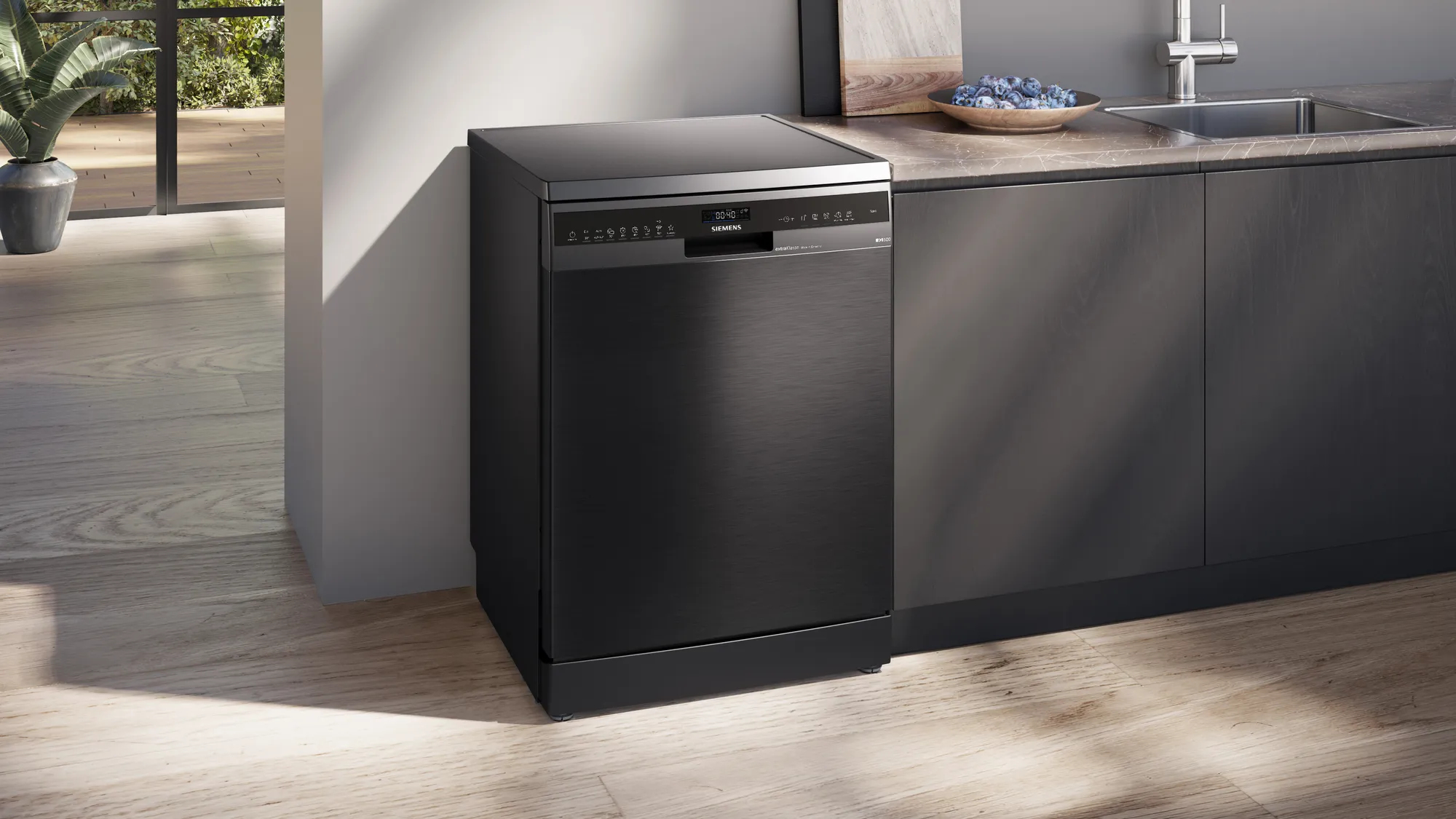 Vrijstaande vaatwas SIEMENS SN25EC20BE / B /60cm/ black inox