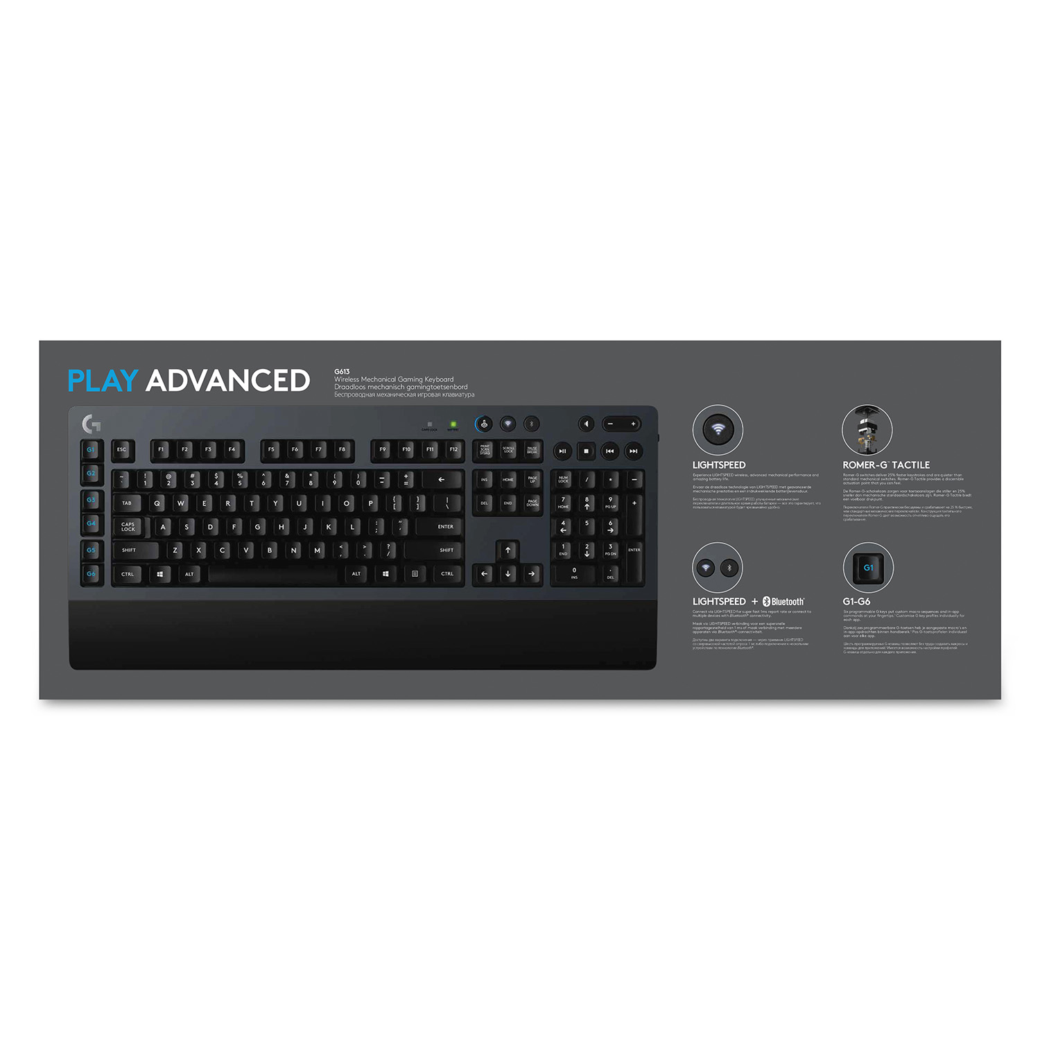 Logitech G G613 Draadloos mechanisch gamingtoetsenbord