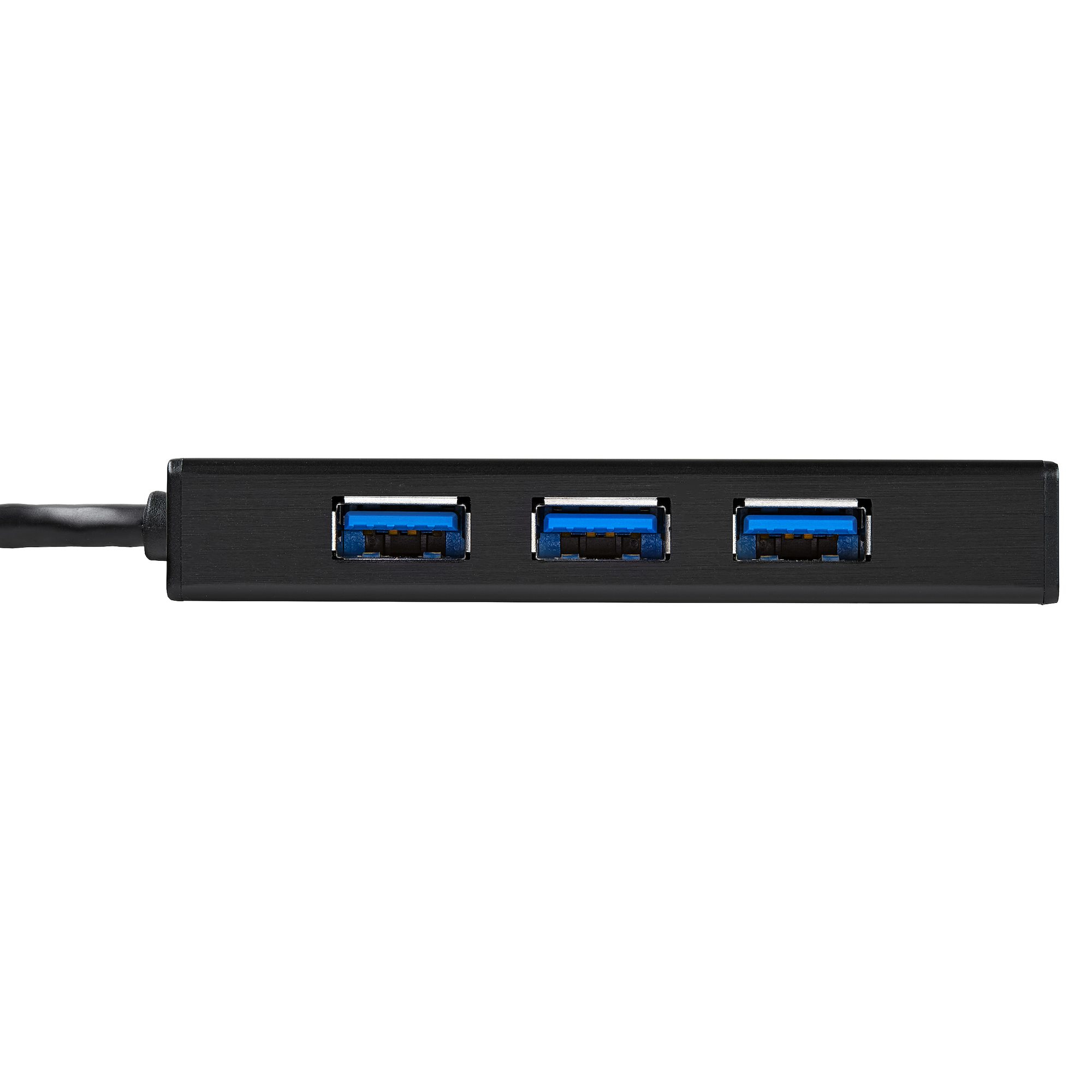 StarTech.com 3-poorts draagbare USB 3.0-hub plus Gigabit Ethernet - 5Gbps - aluminium met geintegreerde kabel