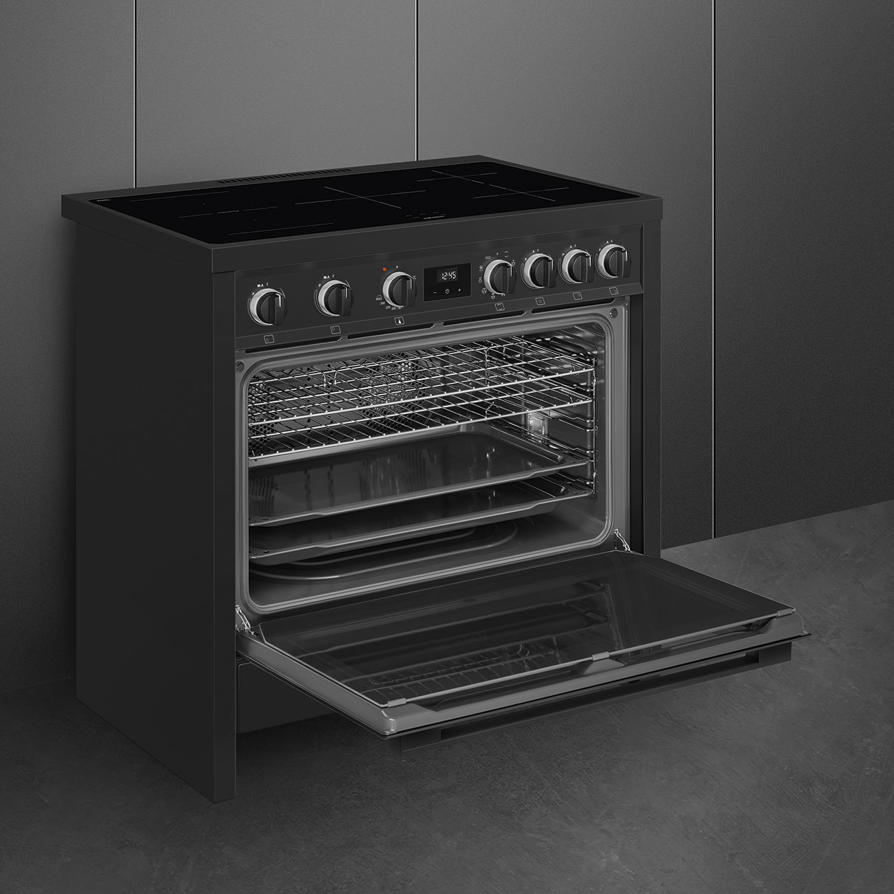 Smeg Master B95IMAN9 fornuis Vrijstaand fornuis Electrisch Keramisch Antraciet A
