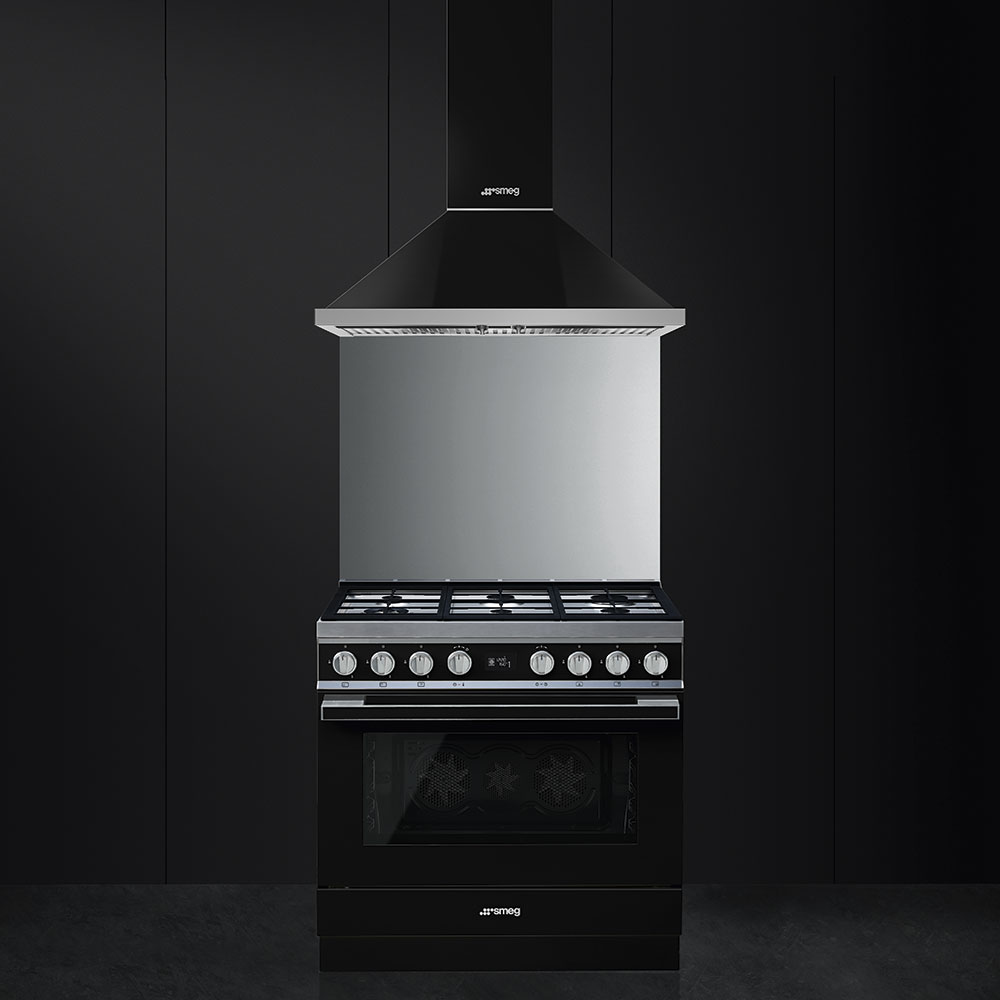 Smeg CPF9GMBL four et cuisinière Electrique Gaz Noir A+