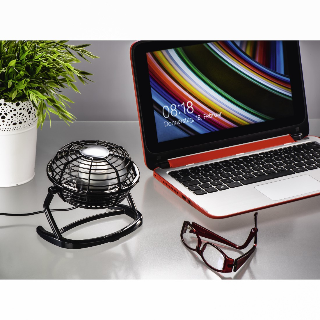 PC Koeling HAMA 12196 USB Tafelventilator Zwart