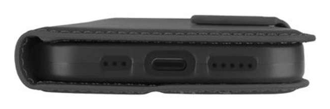 JustinCase Premium Wallet Case Apple iPhone 16 zwart