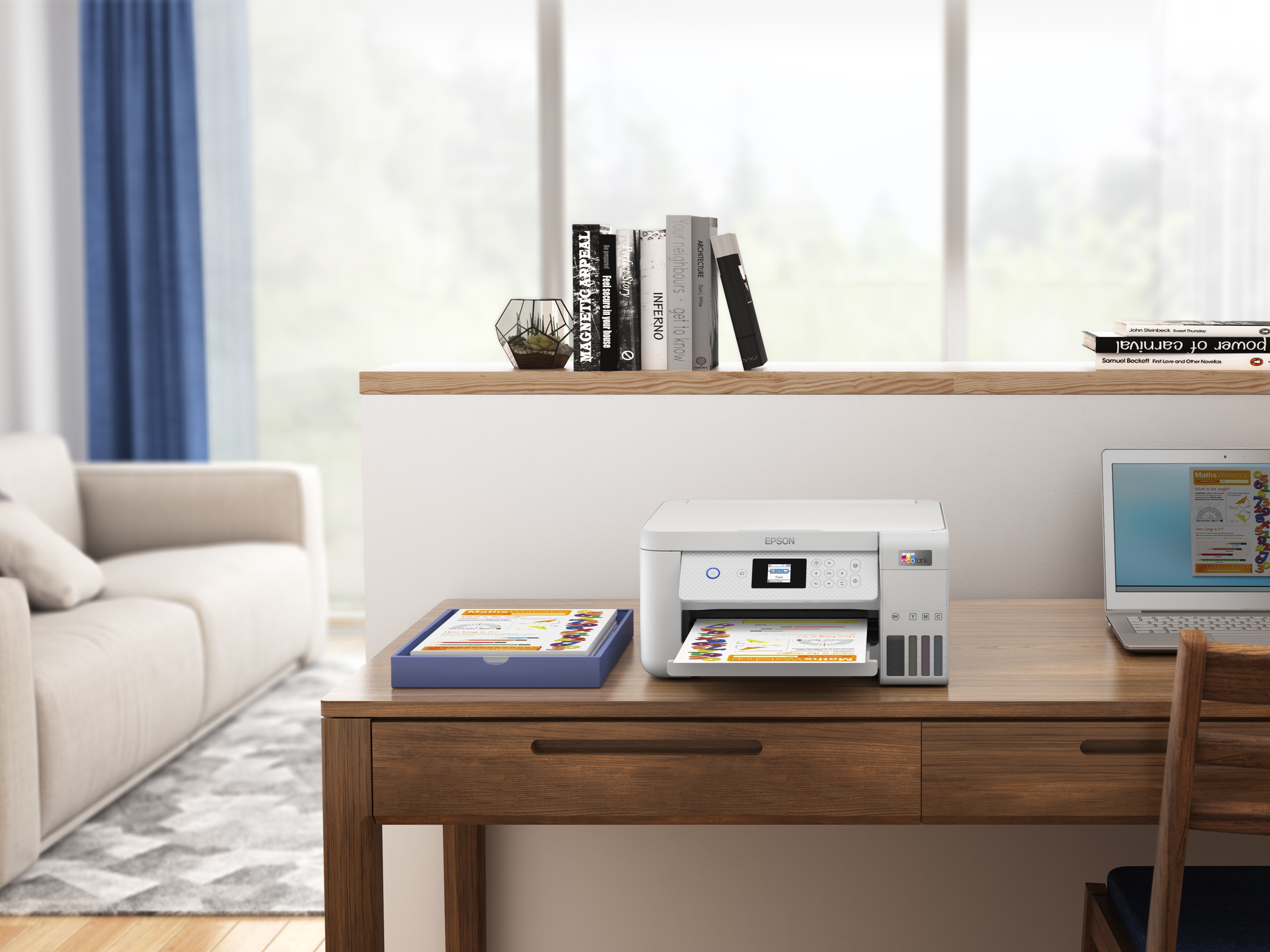 Printer Inkjet EPSON EcoTank ET-2856 Wit AIOFlat Kleur A4