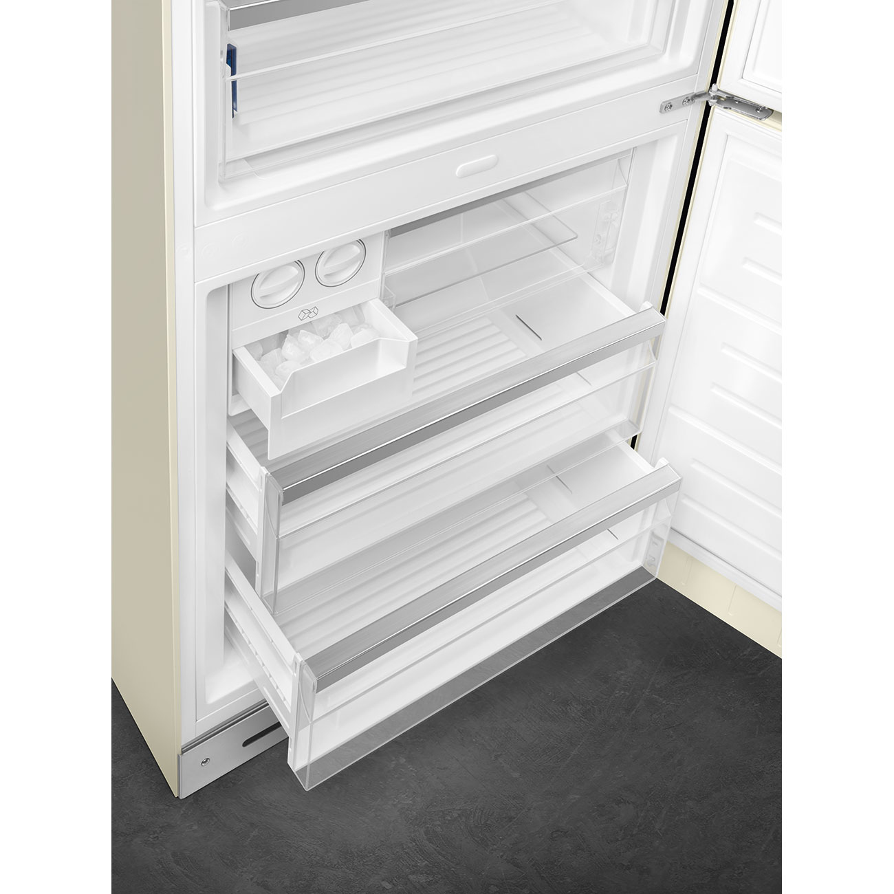 Koelkast Combi SMEG FAB38RCR5 / E / 205x70cm / Crème