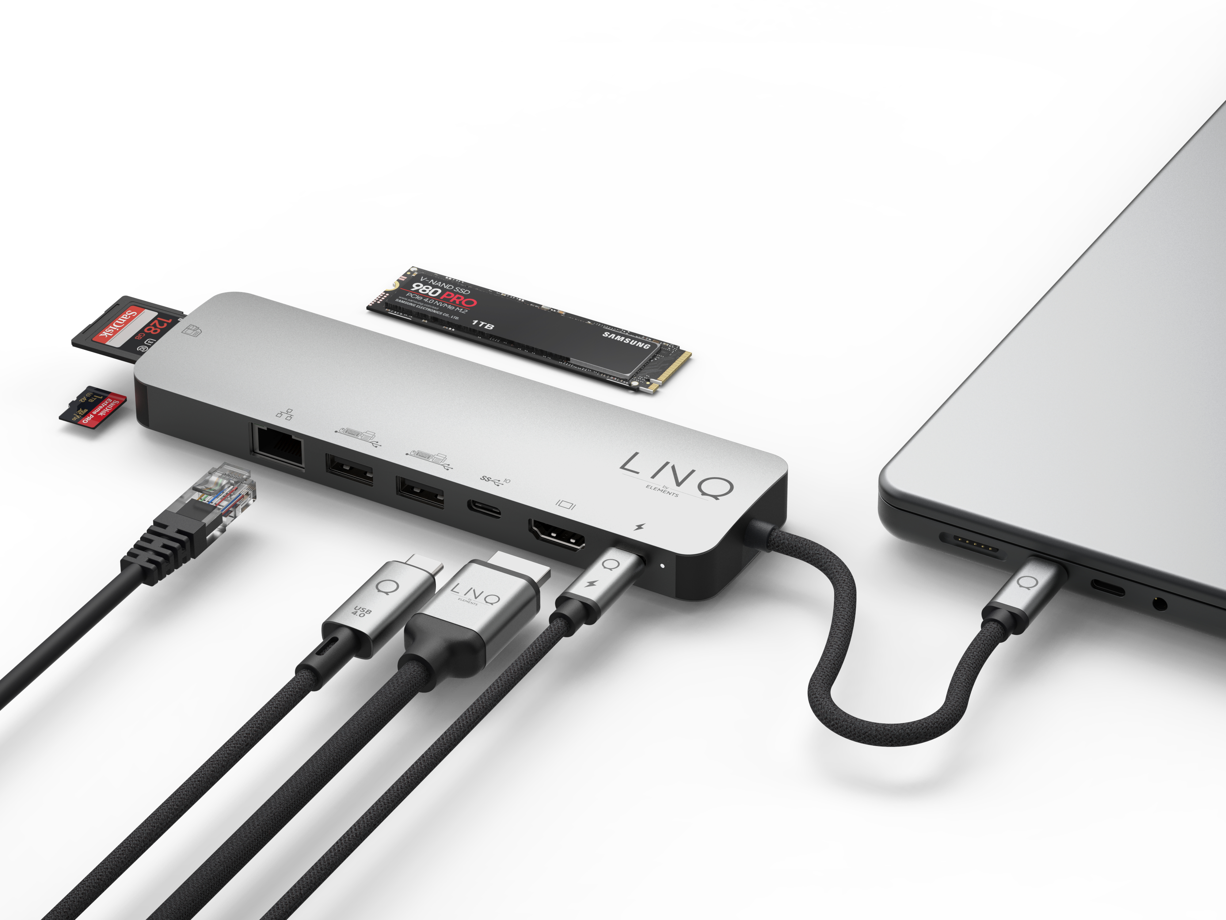 Linq byELEMENTS 9 in 1 Pro SSD Hub