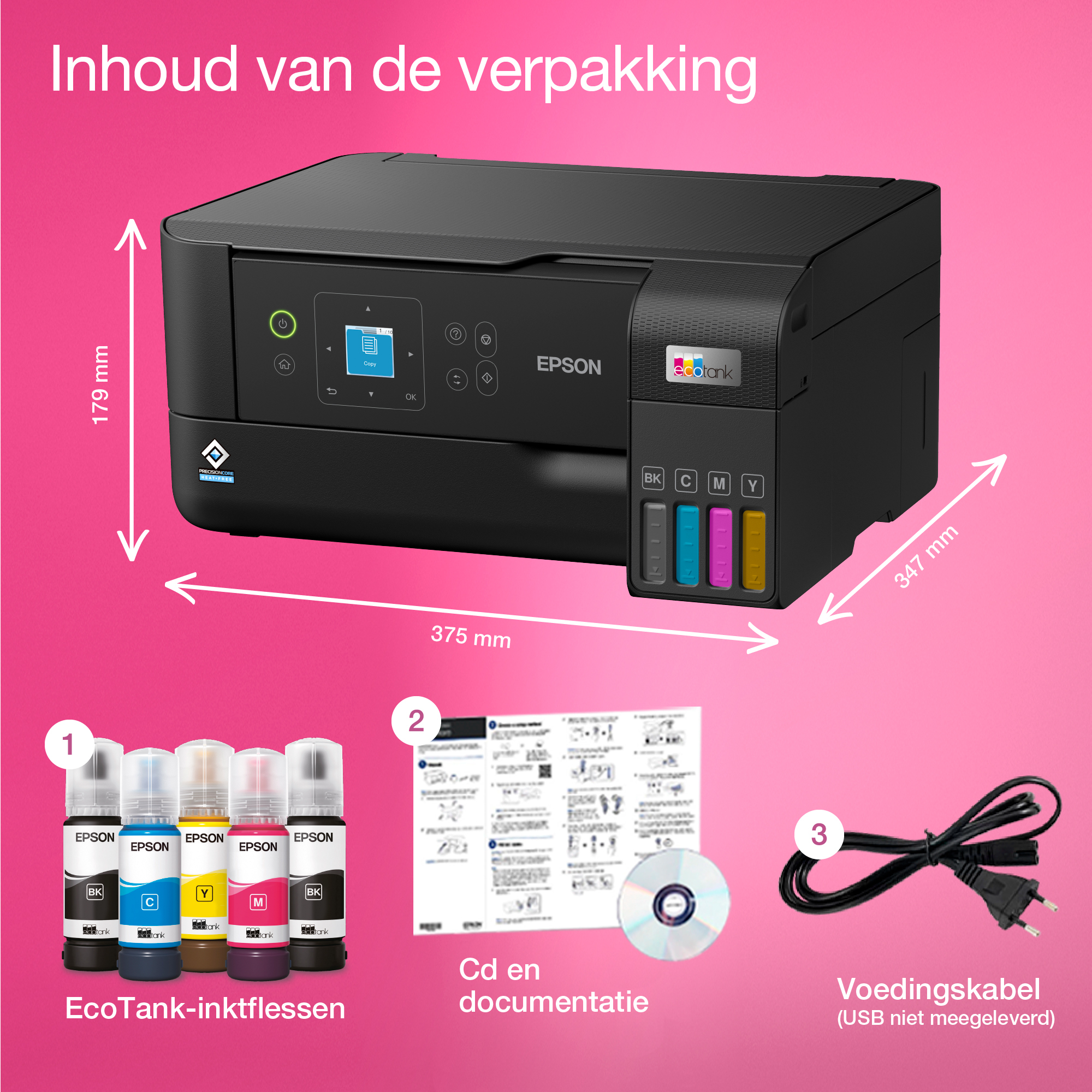 Printer Inkjet EPSON Ecotank ET-2840 AIOFlat Kleur A4