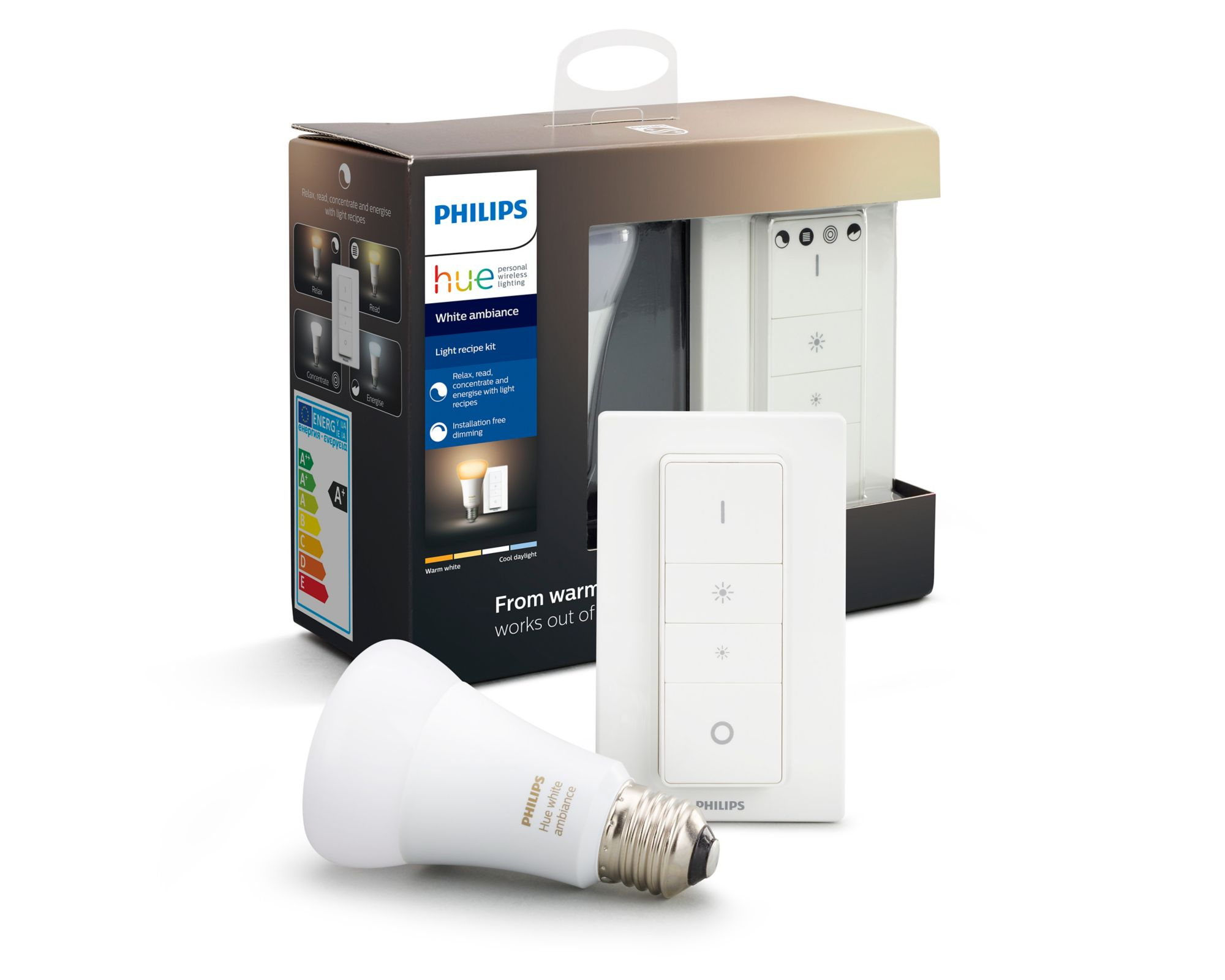 Lamp PHILIPS HUE White Ambiance E27 + Dimmer