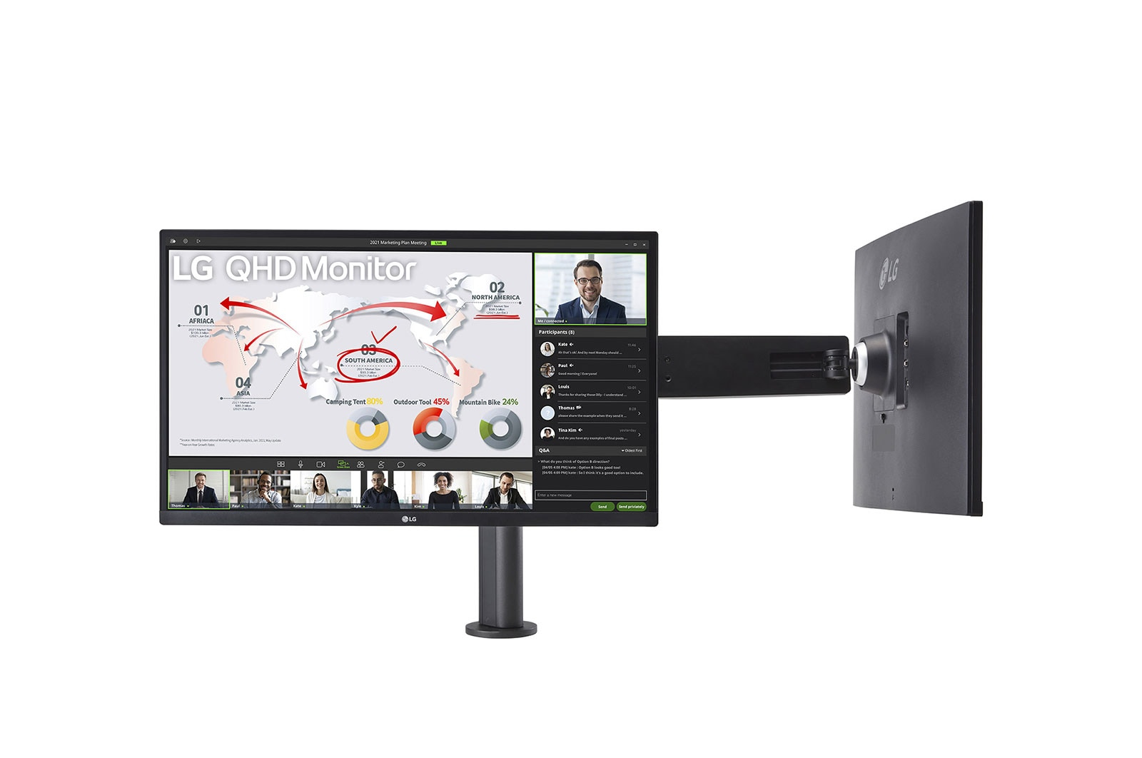 Monitor LG 27QP88DP-BS.AEU Dual QHD 16:9 75Hz Zwart