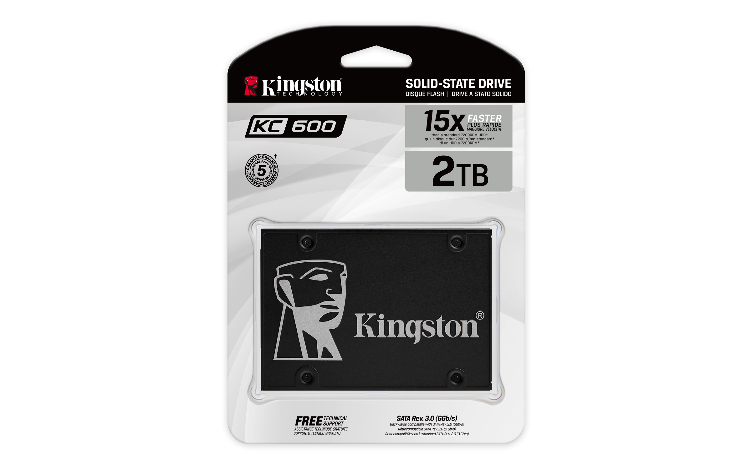 Kingston Technology SSD KC600 SATA3 2.5" de 2 048 Go
