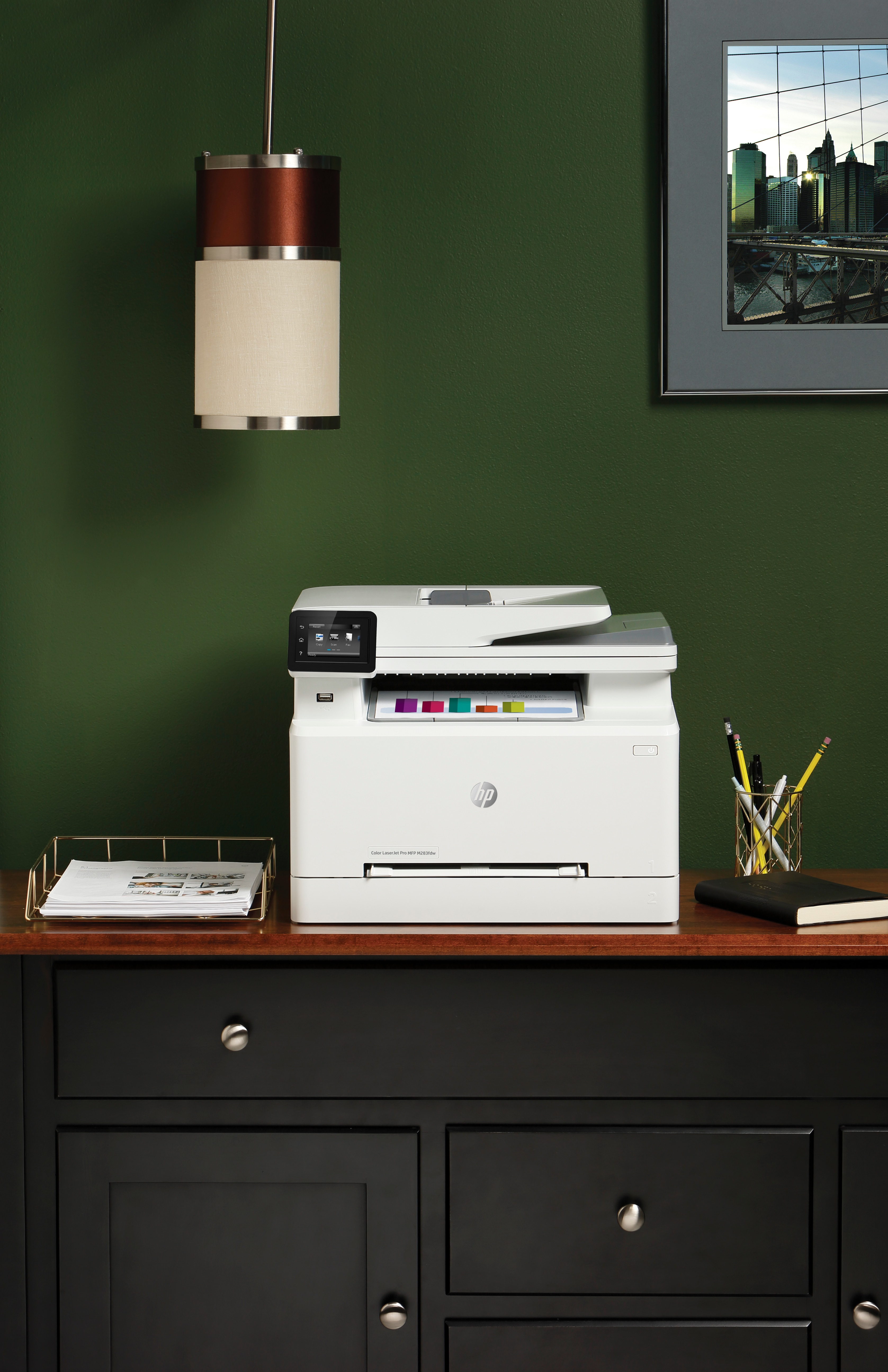 HP Color LaserJet Pro MFP M283fdw, Kleur, Printer voor Printen, kopiëren, scannen, faxen, Printen via USB-poort aan voorzijde; Scannen naar e-mail; Dubbelzijdig printen; ADF voor 50 vel ongekruld
