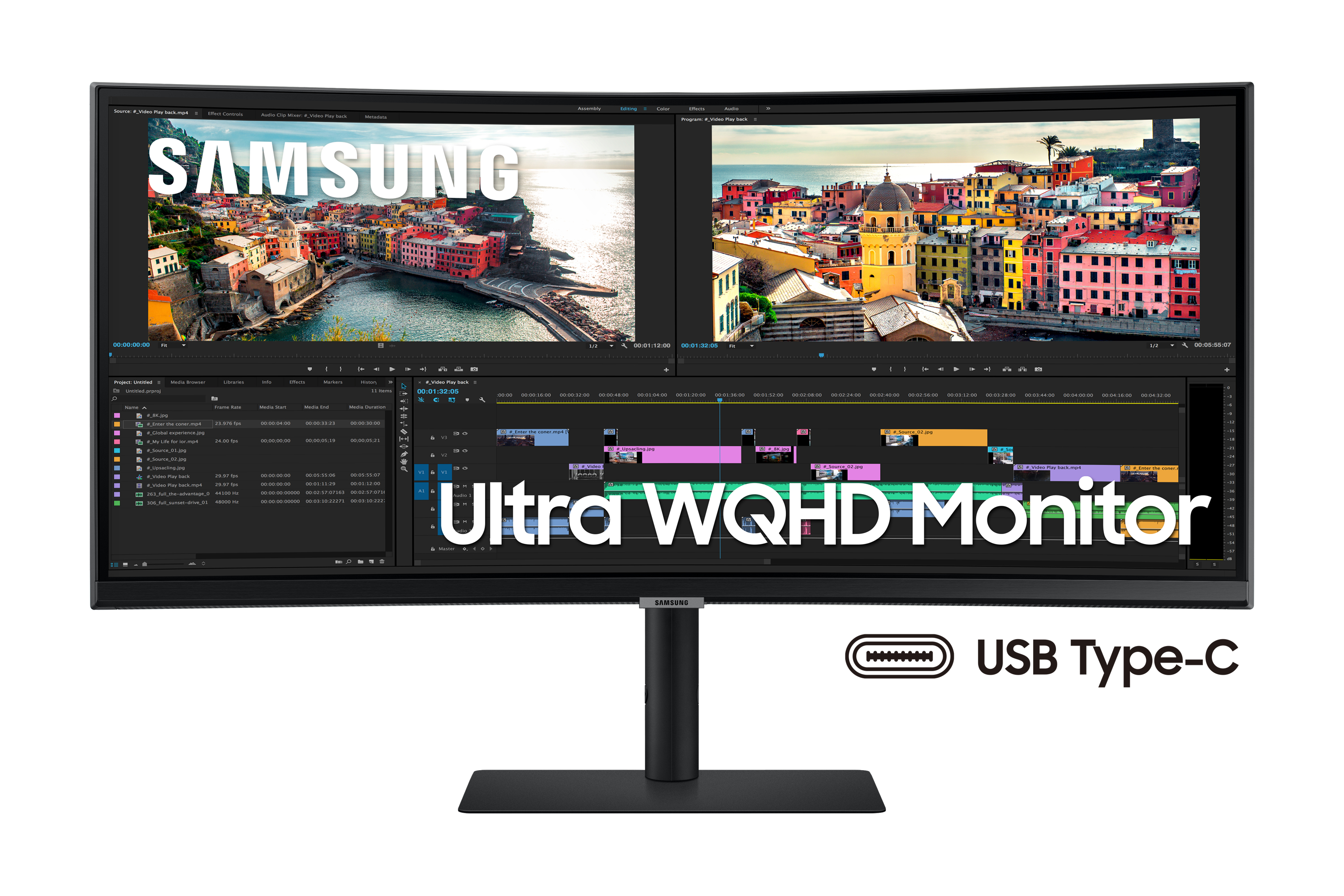 Monitor Samsung LS34A650UBUXEN QHD21:9 Curved 100Hz Black