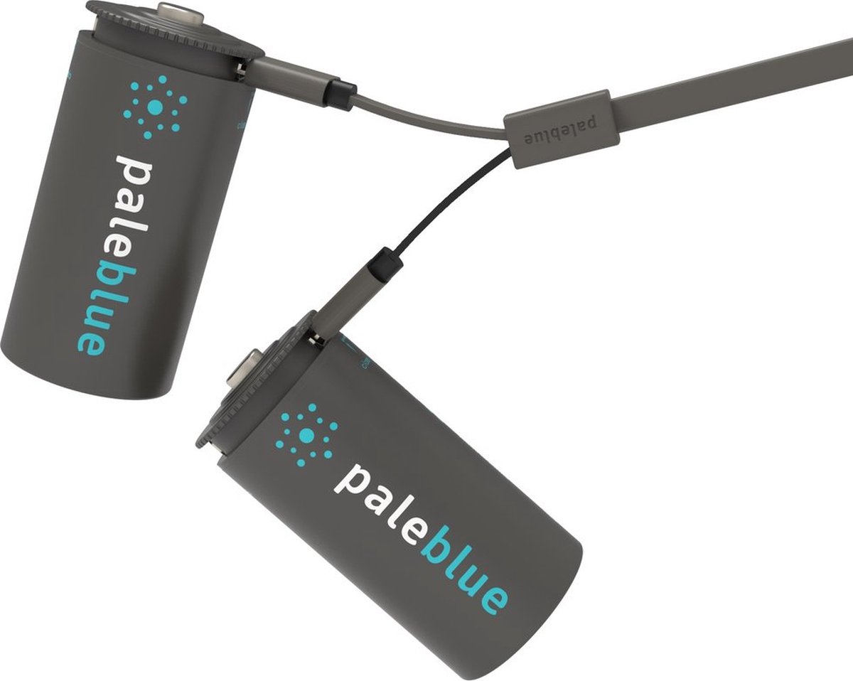 Pale Blue Rechargeable C Battery 2pack + Charging Cable