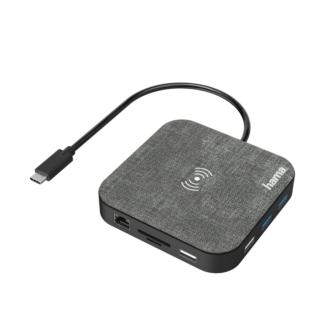 USB-C-hub, Multiport met Wireless Qi Charging, 12-poorts