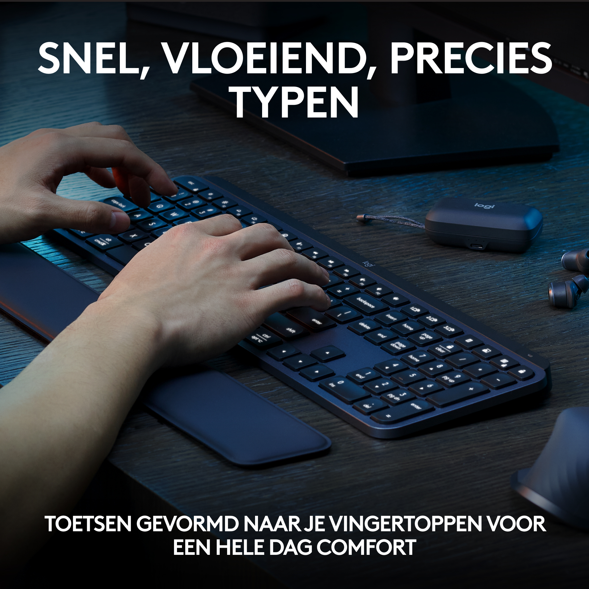 Toetsenbord LOGITECH WIRELESS MX KEYS AZERTY ZWART