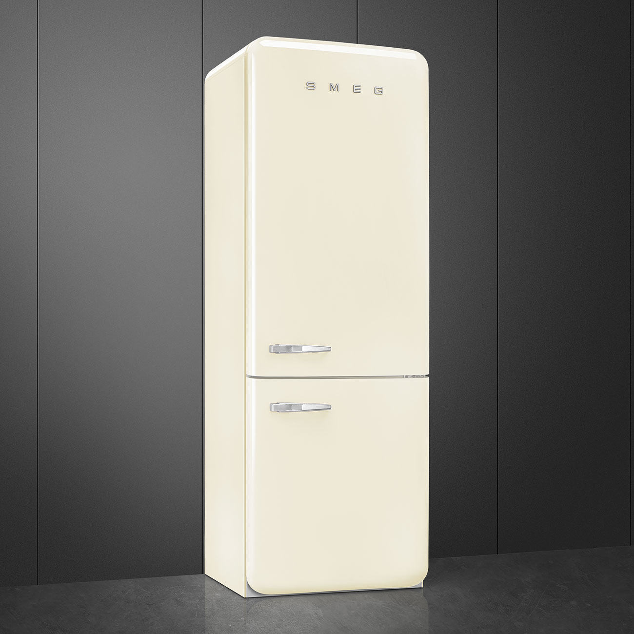 Koelkast Combi SMEG FAB38RCR5 / E / 205x70cm / Crème