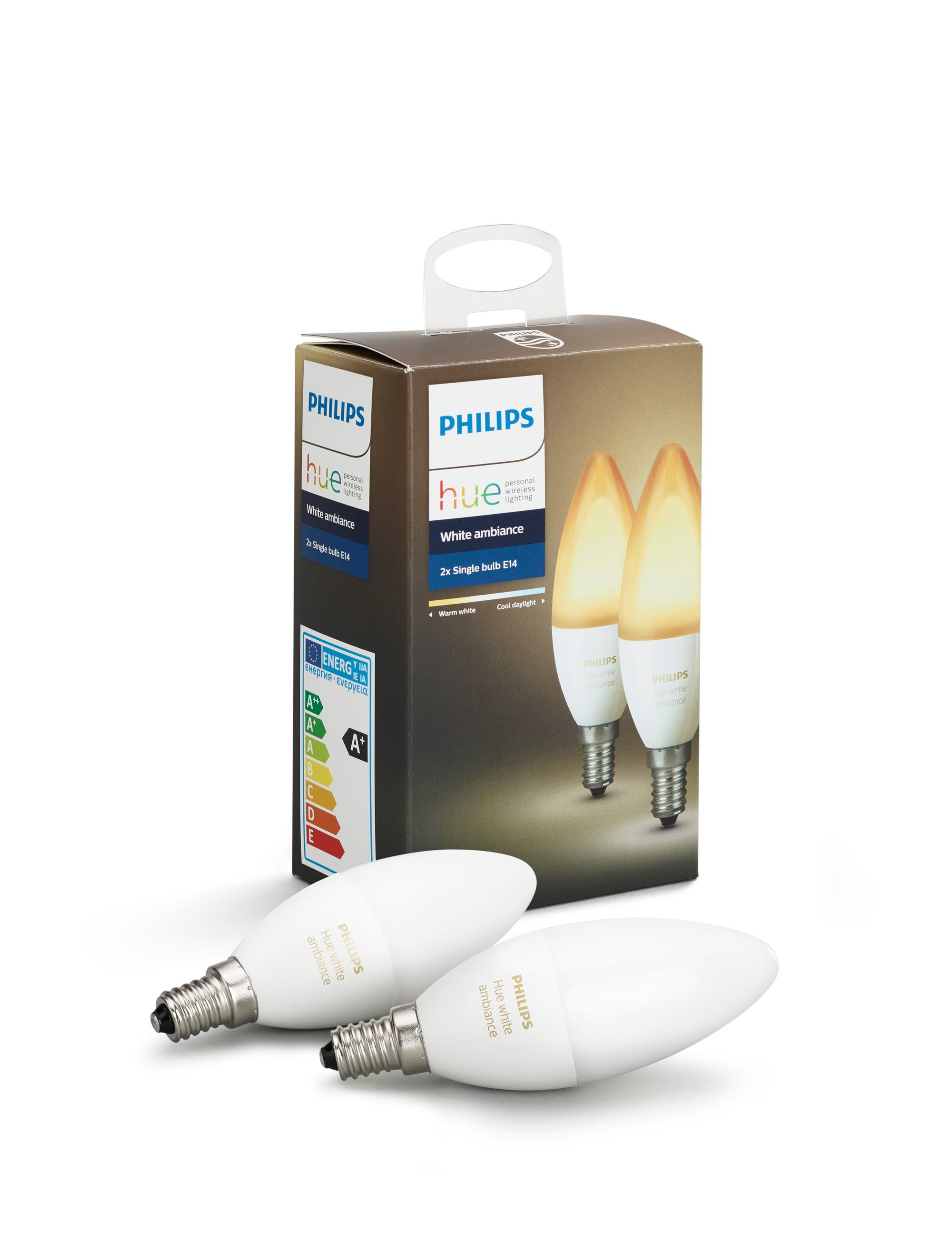 Lamp PHILIPS HUE White Ambiance E14 (2pcs)